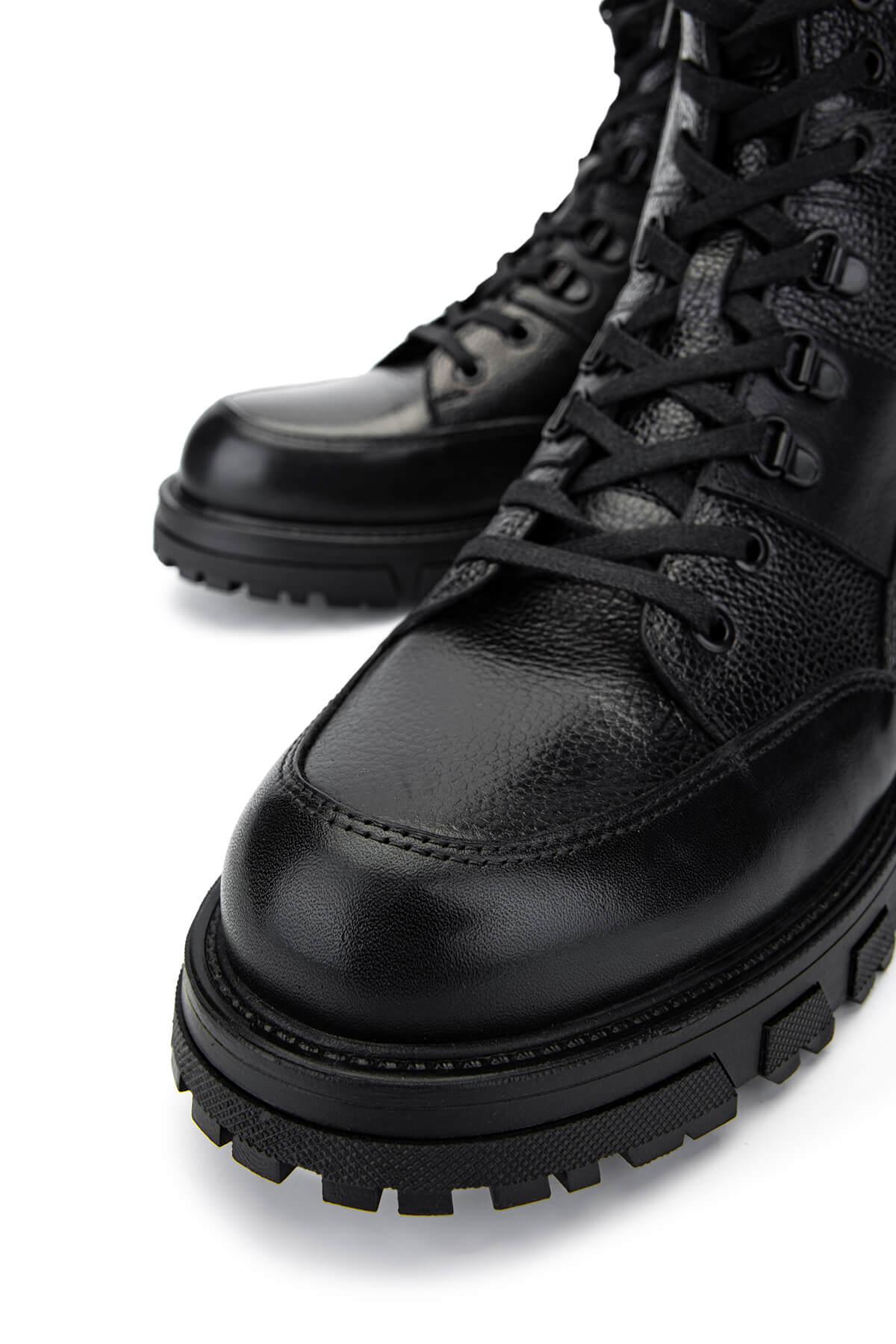 Tamer Tanca Erkek Hakiki Deri Siyah Casual Bot