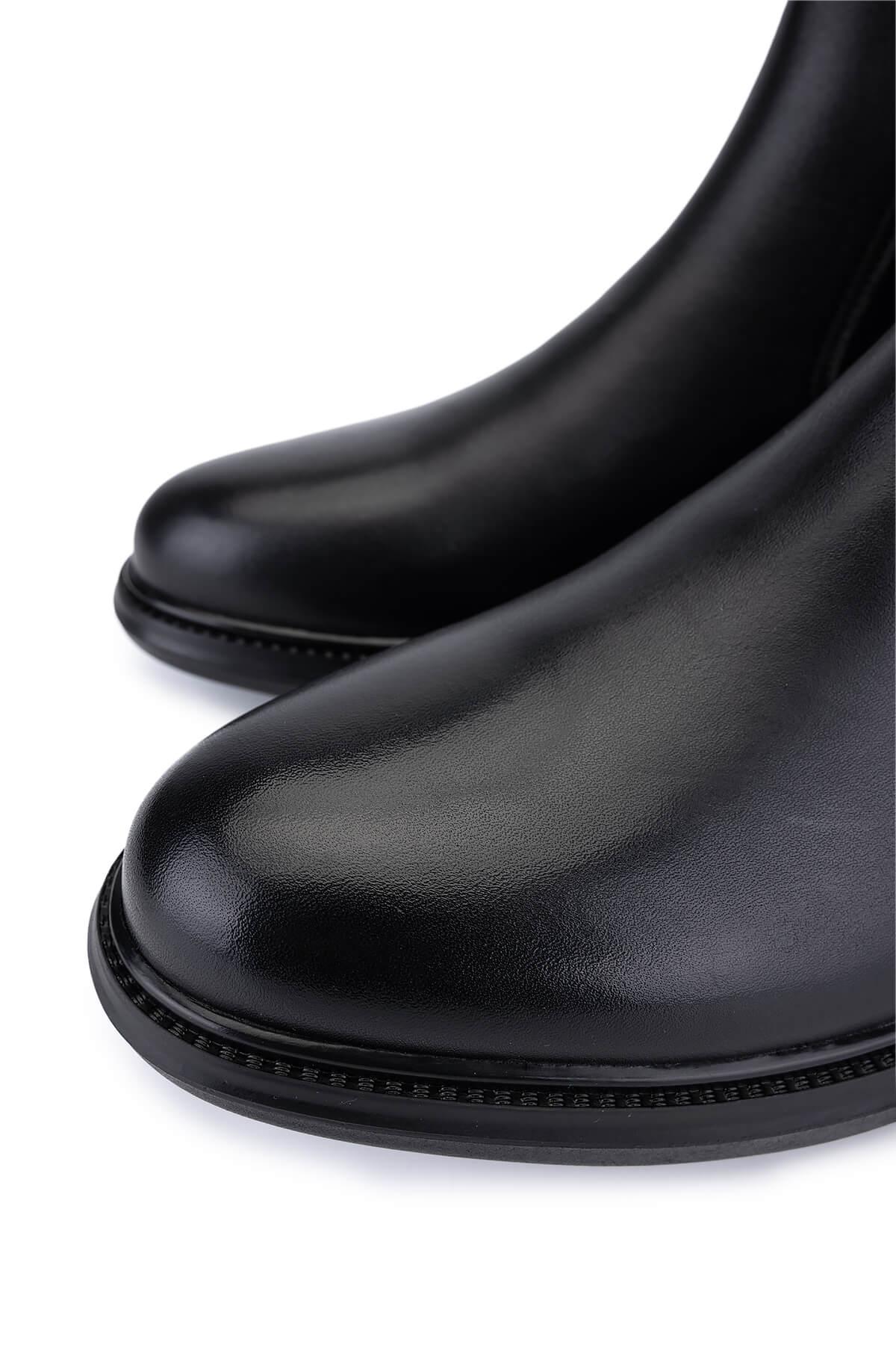 Tamer Tanca Erkek Hakiki Deri Siyah Klasik Bot