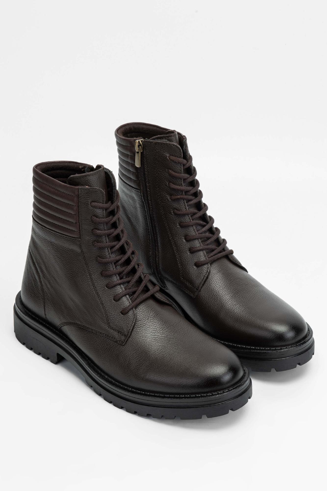 Tamer Tanca Erkek Hakiki Deri Kahverengi POSTAL Bot