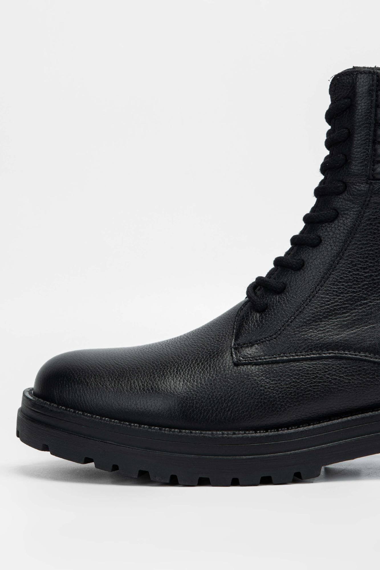 Tamer Tanca Erkek Hakiki Deri Siyah POSTAL Bot