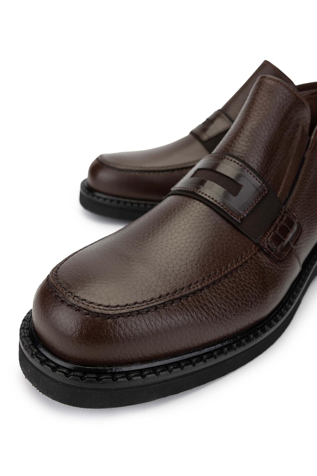 Tamer Tanca Erkek Hakiki Deri Kahverengi Klasik Bot