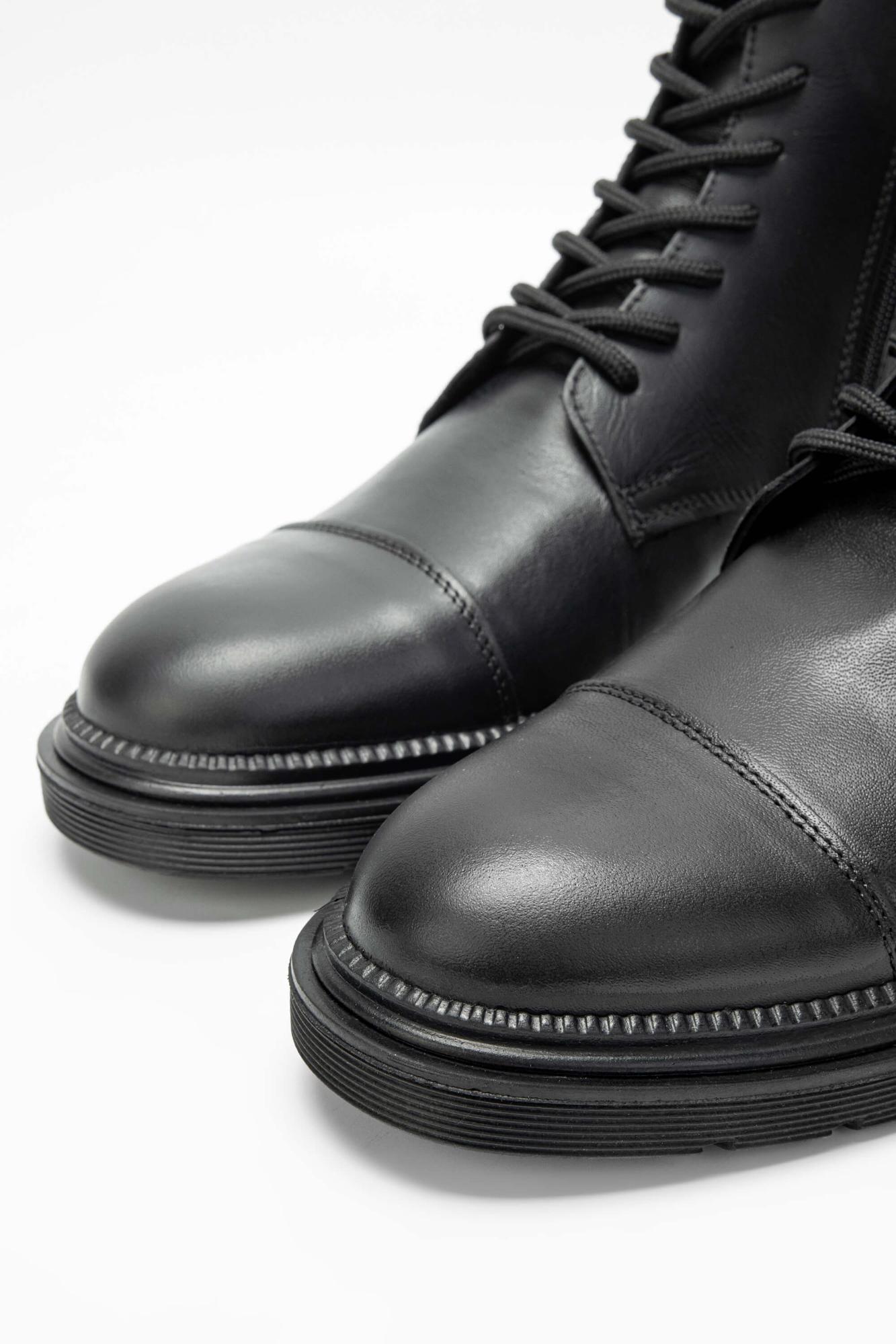 Tamer Tanca Erkek Hakiki Deri Siyah Casual Bot