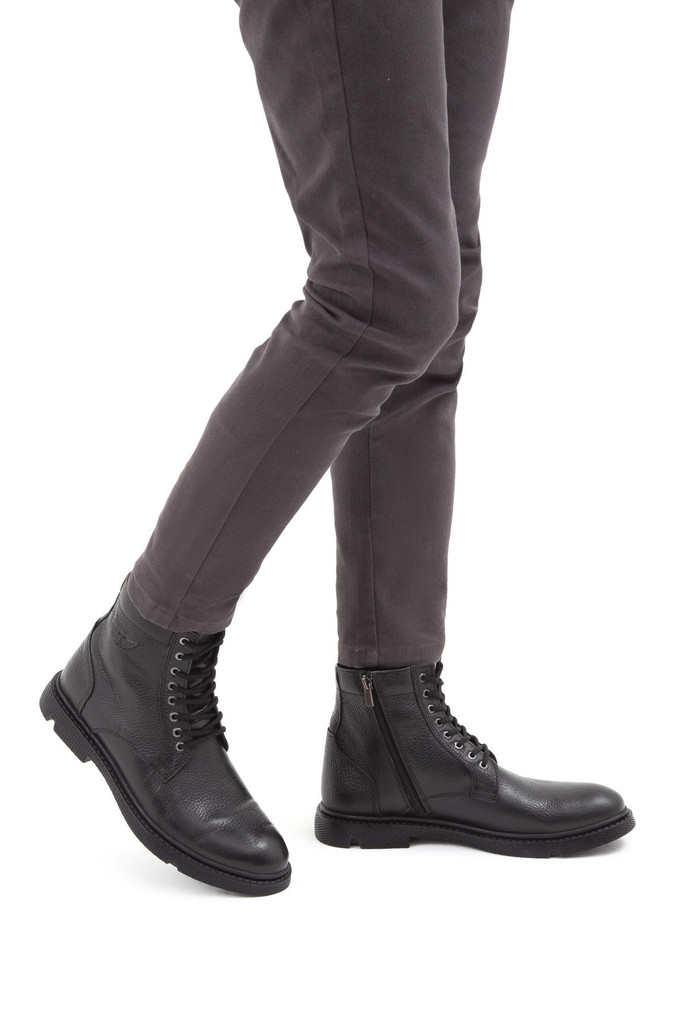 Tamer Tanca Erkek Hakiki Deri Siyah Klasik Bot