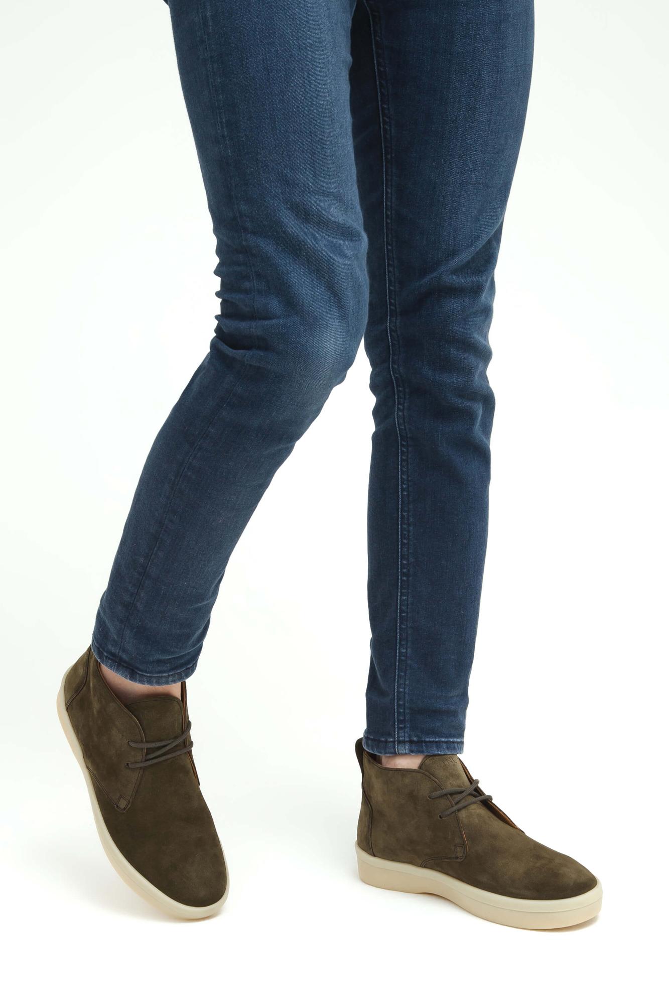 Tamer Tanca Erkek Hakiki Deri Yeşil Casual Bot