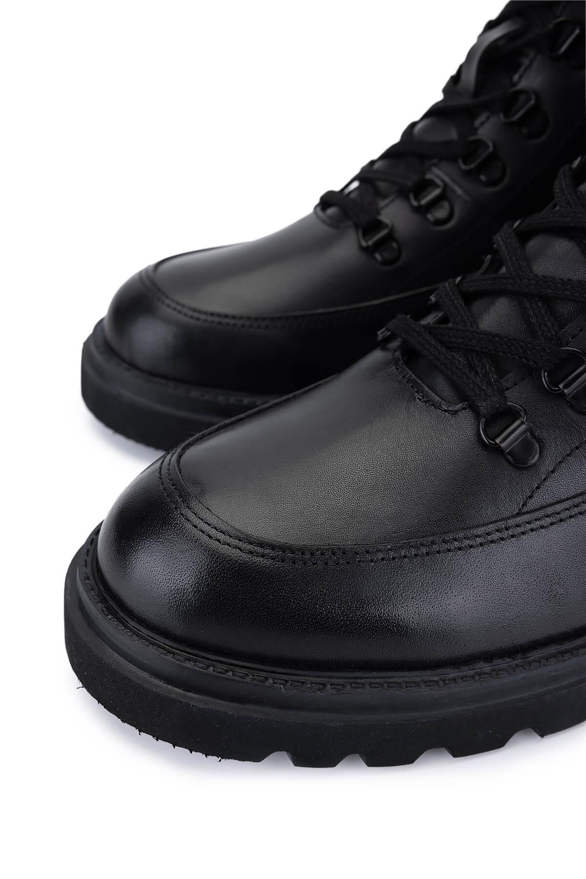 Tamer Tanca Erkek Hakiki Deri Siyah Casual Bot