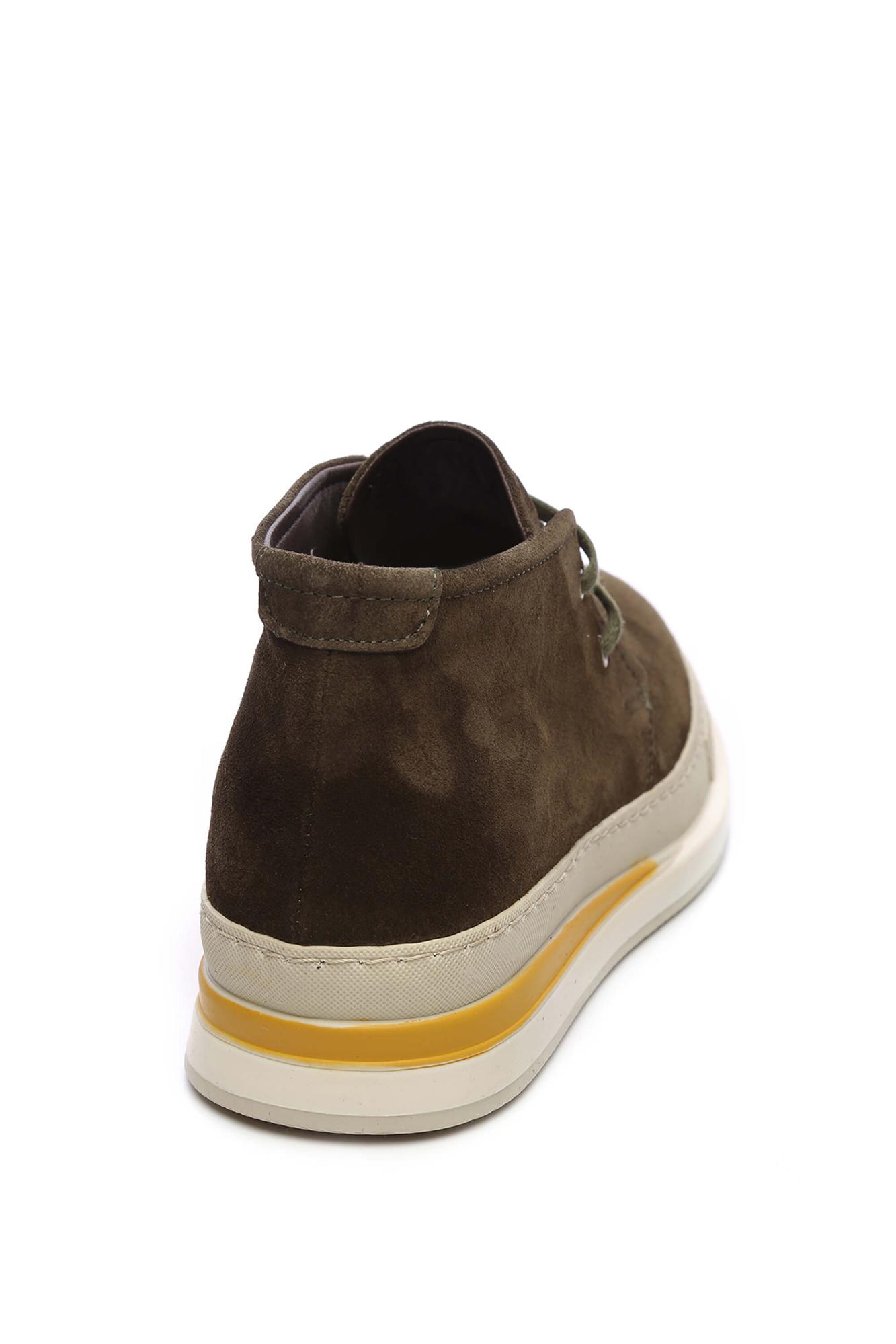 Tamer Tanca Erkek Hakiki Deri Yeşil Süet Casual Bot