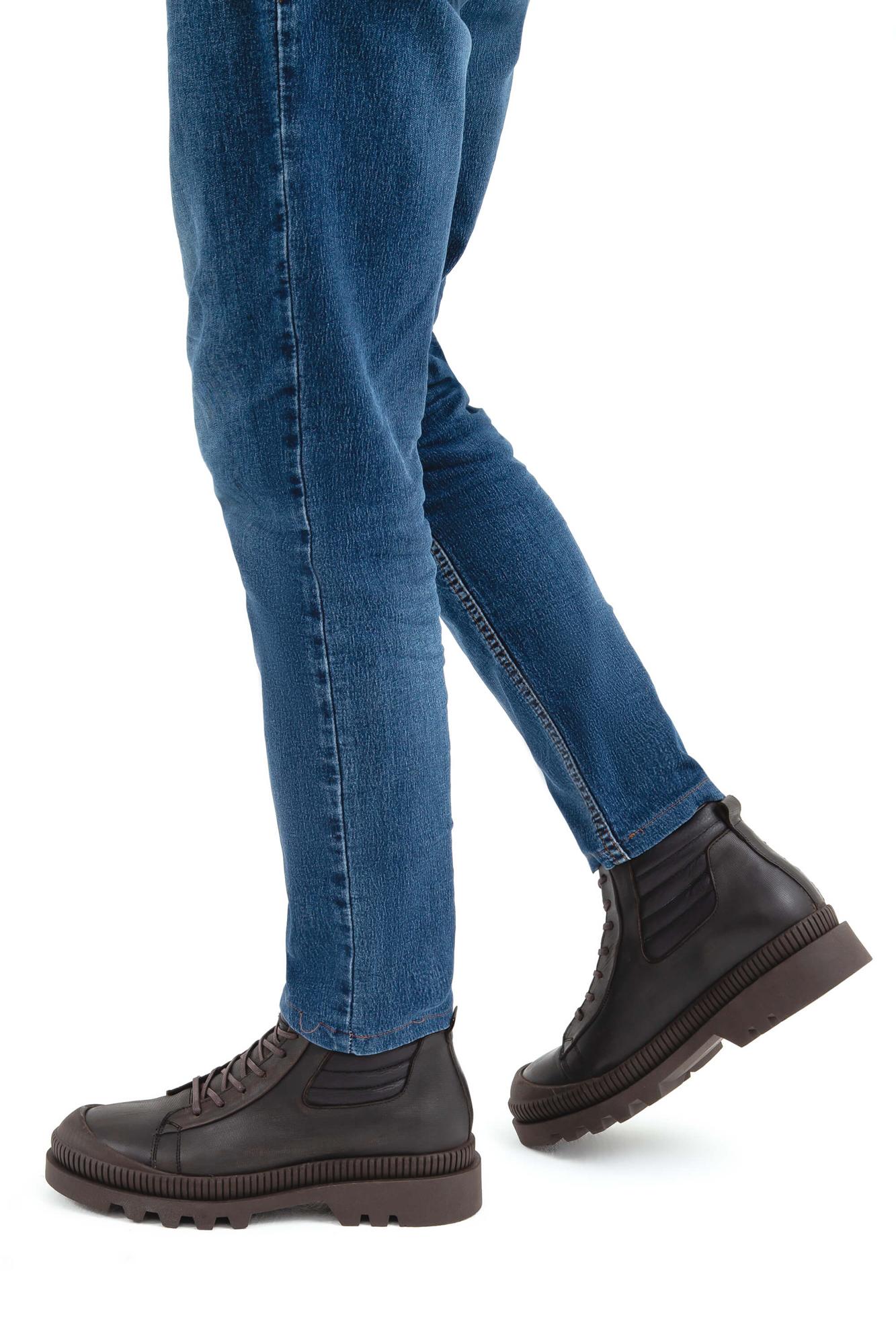 Tamer Tanca Erkek Hakiki Deri Kahverengi Casual Bot