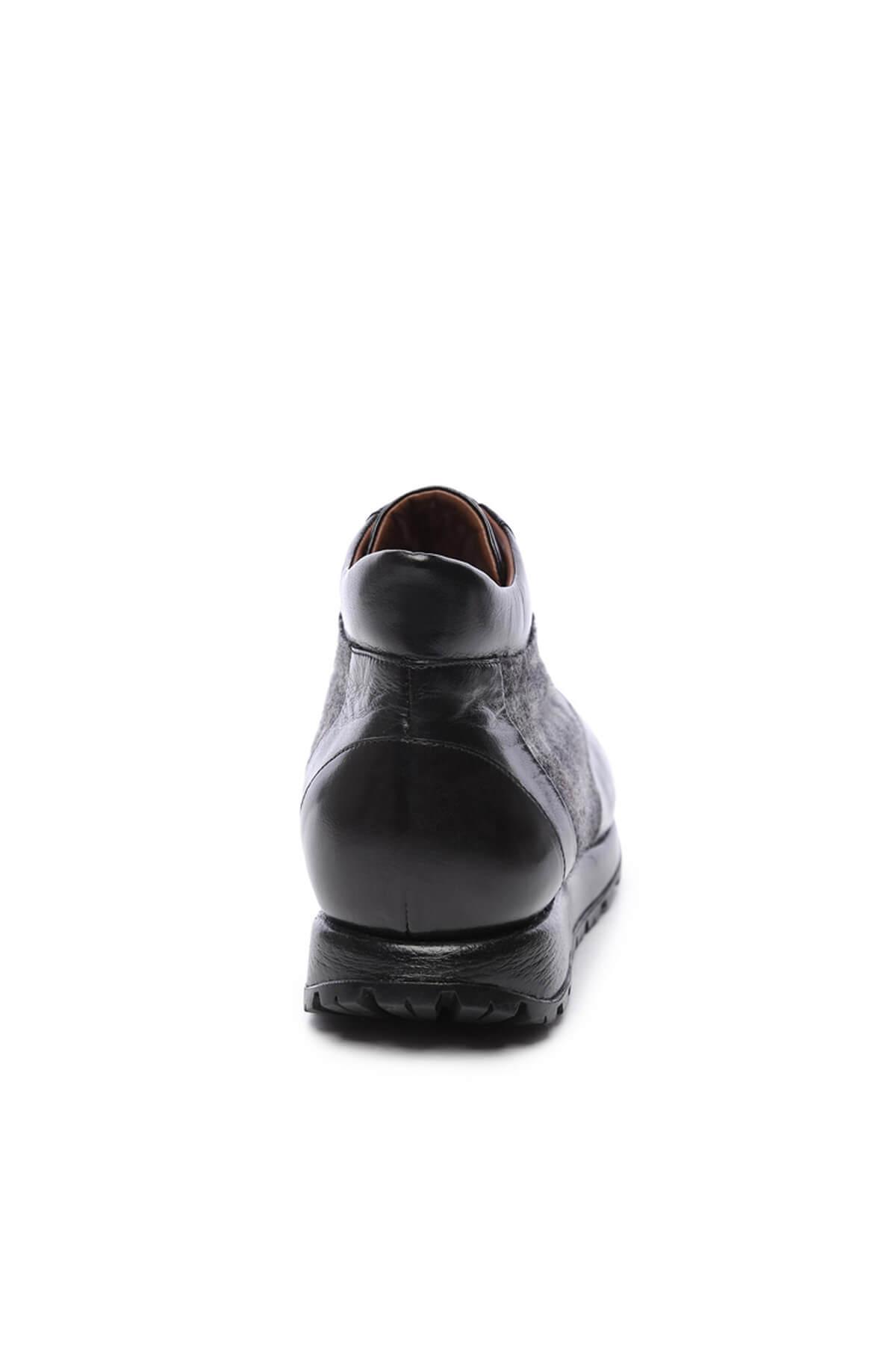 Tamer Tanca Erkek Hakiki Deri Siyah Casual Bot