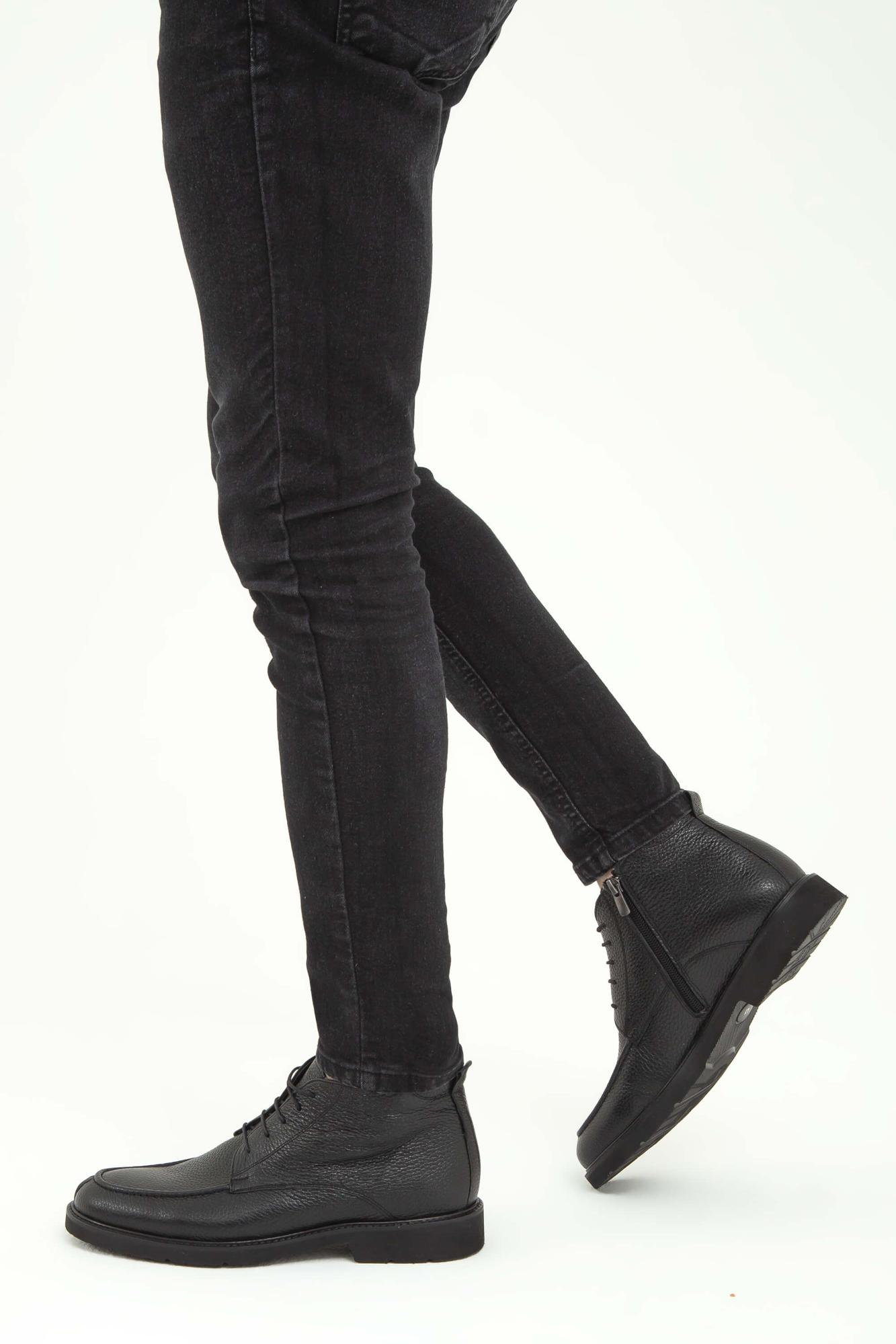 Tamer Tanca Erkek Hakiki Deri Siyah Klasik Bot