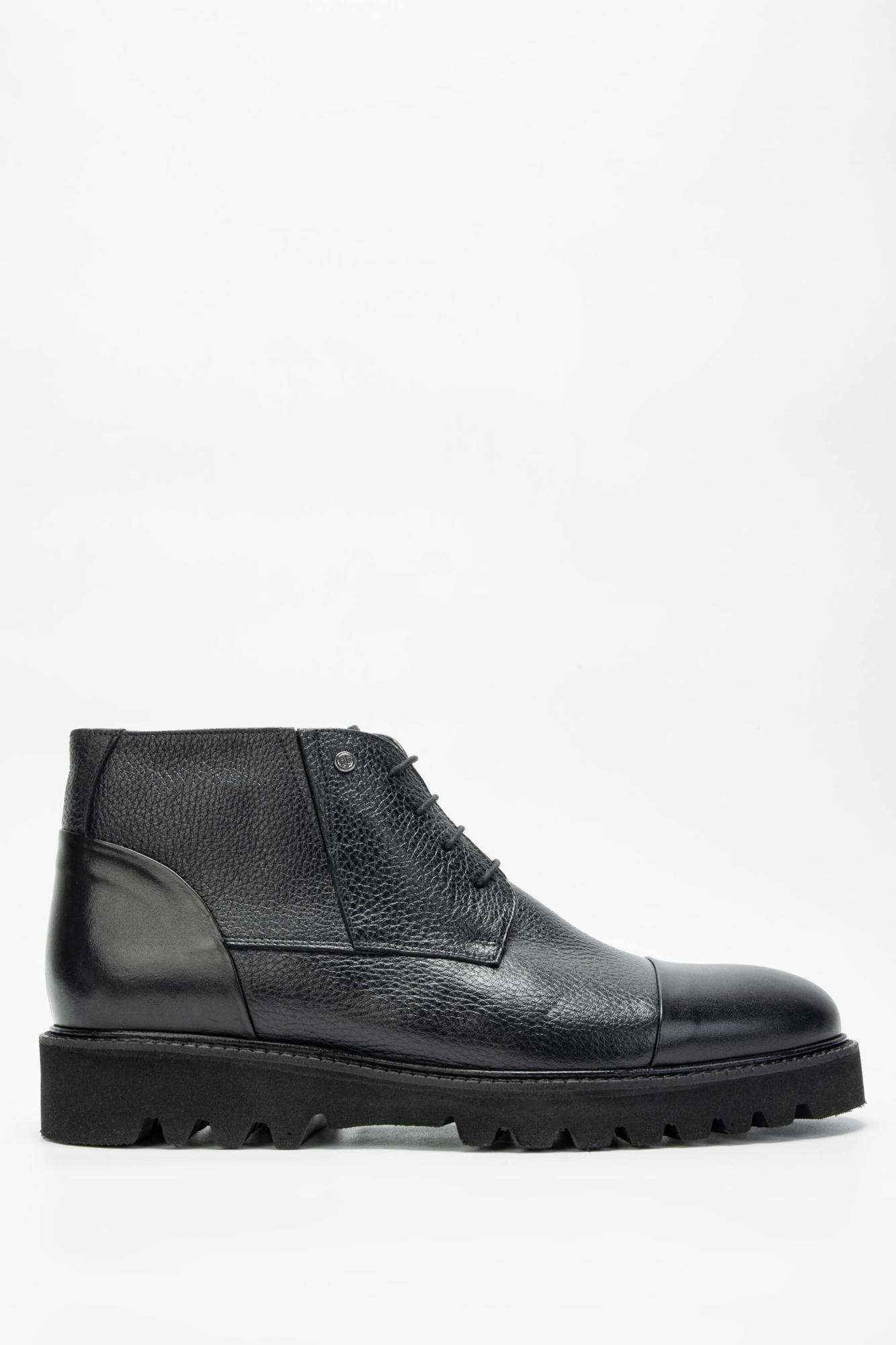 Tamer Tanca Erkek Hakiki Deri Siyah Casual Bot