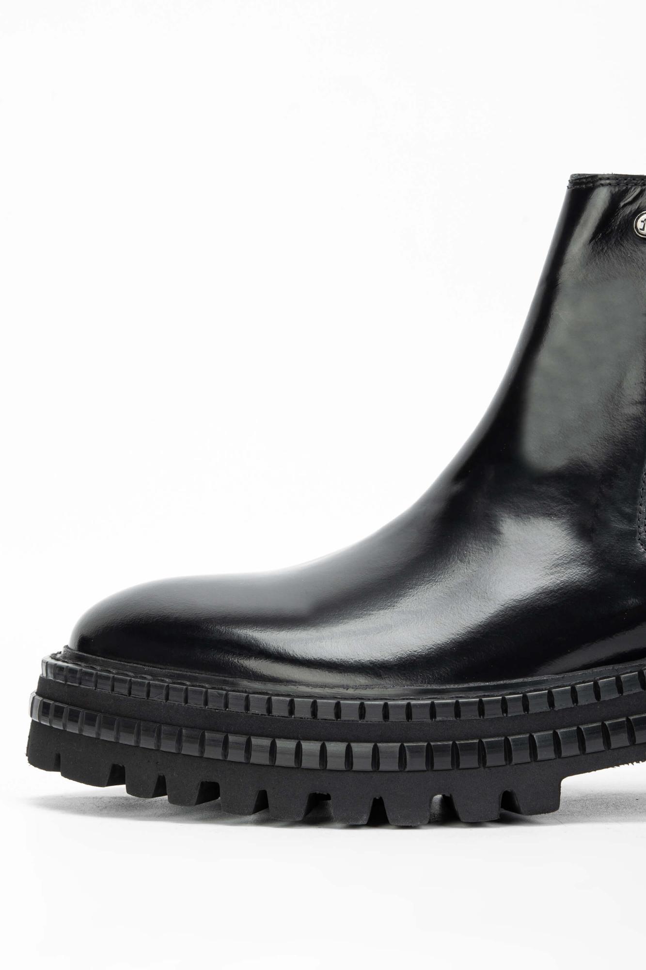 Tamer Tanca Erkek Hakiki Deri Siyah Açma Casual Bot