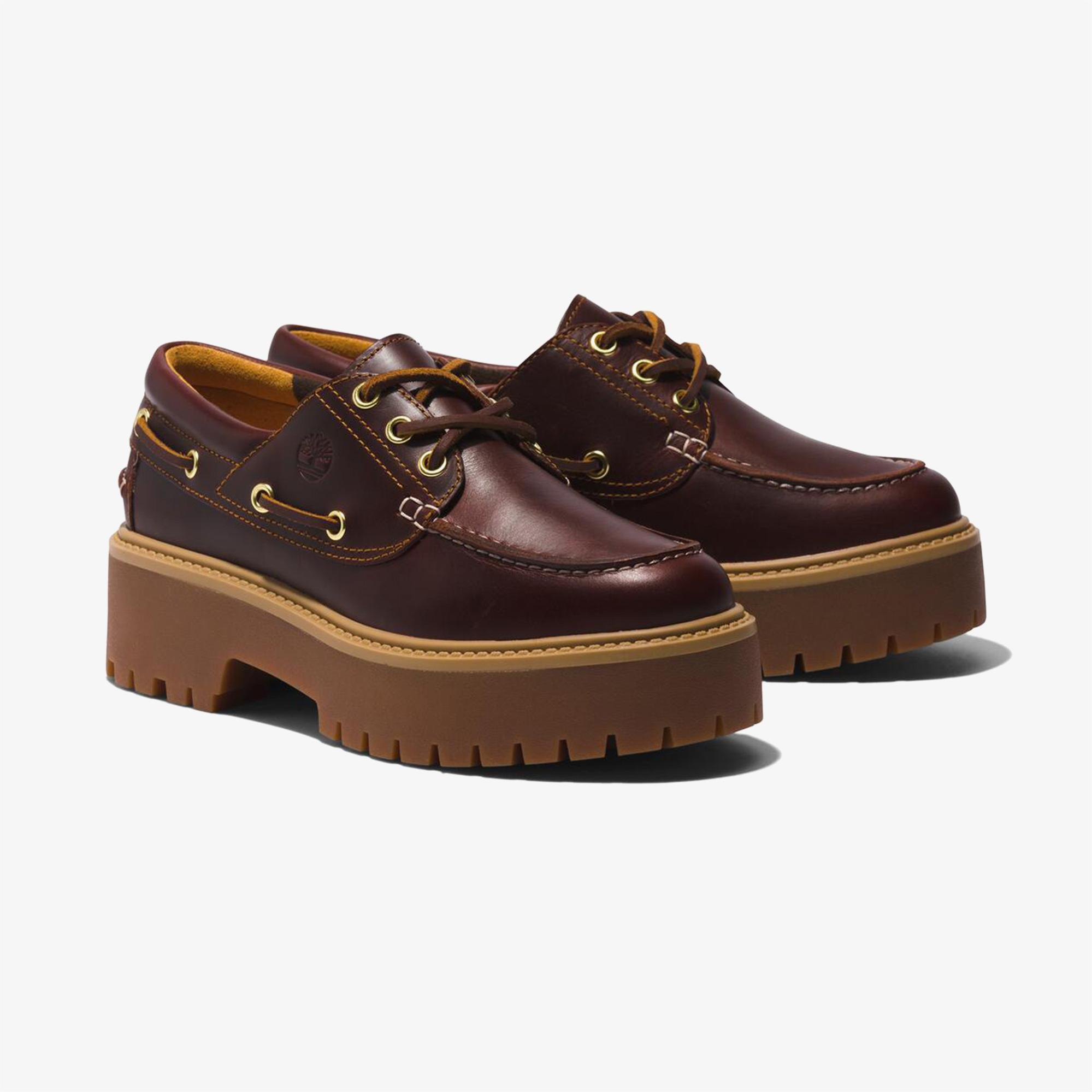 Timberland Stone Street 3 Eye Kadın Kahverengi Tekne Ayakkabısı