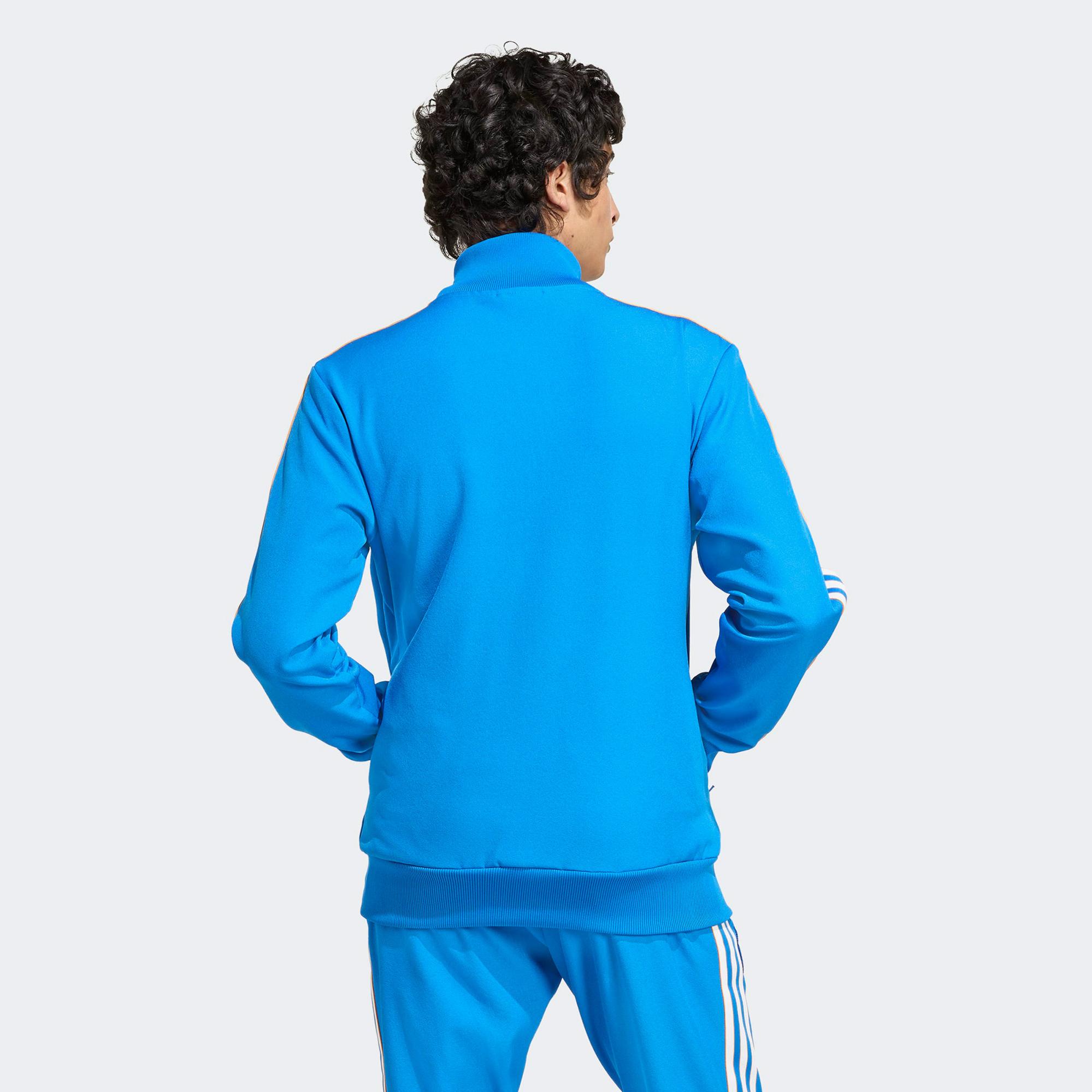 adidas Real Madrid Terrace Icons Erkek Mavi Fermuarlı Sweatshirt