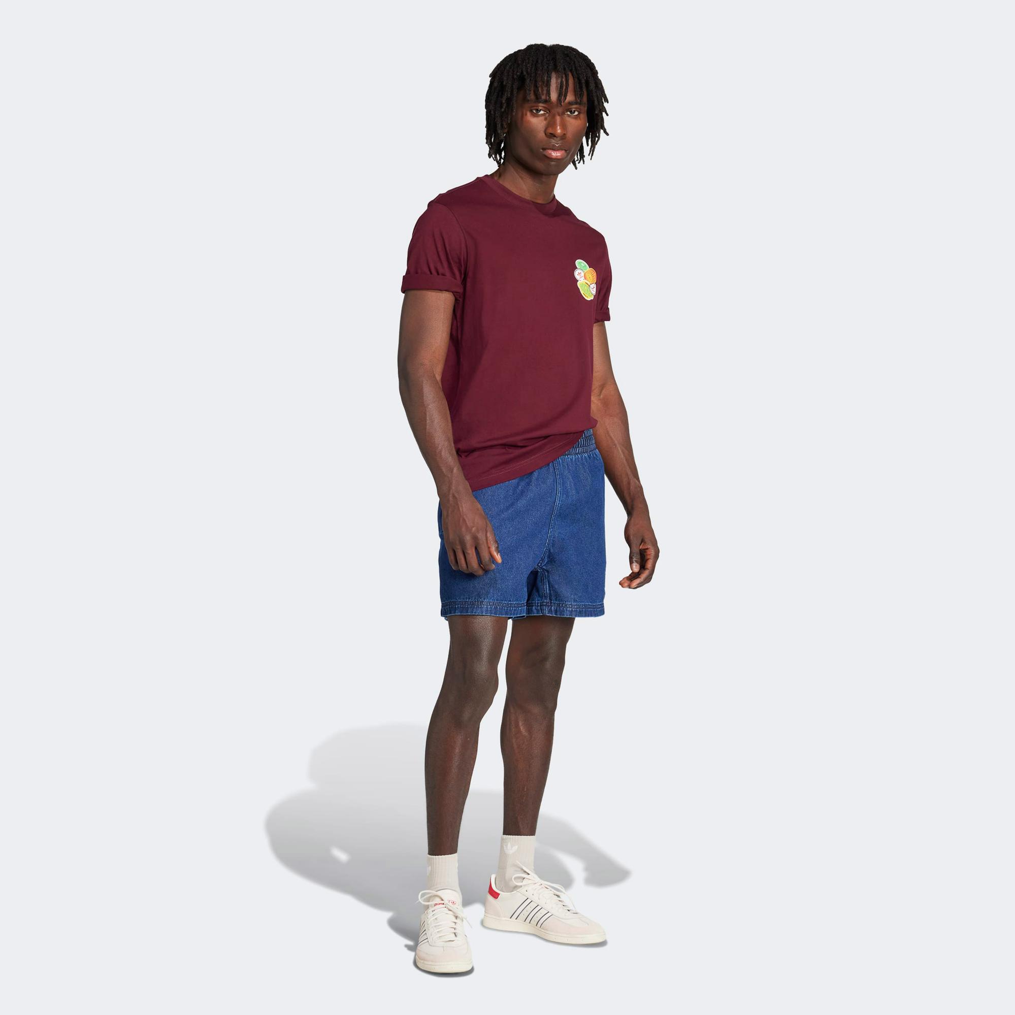 adidas Trefoil Series Loose Fit Erkek Bordo T-Shirt