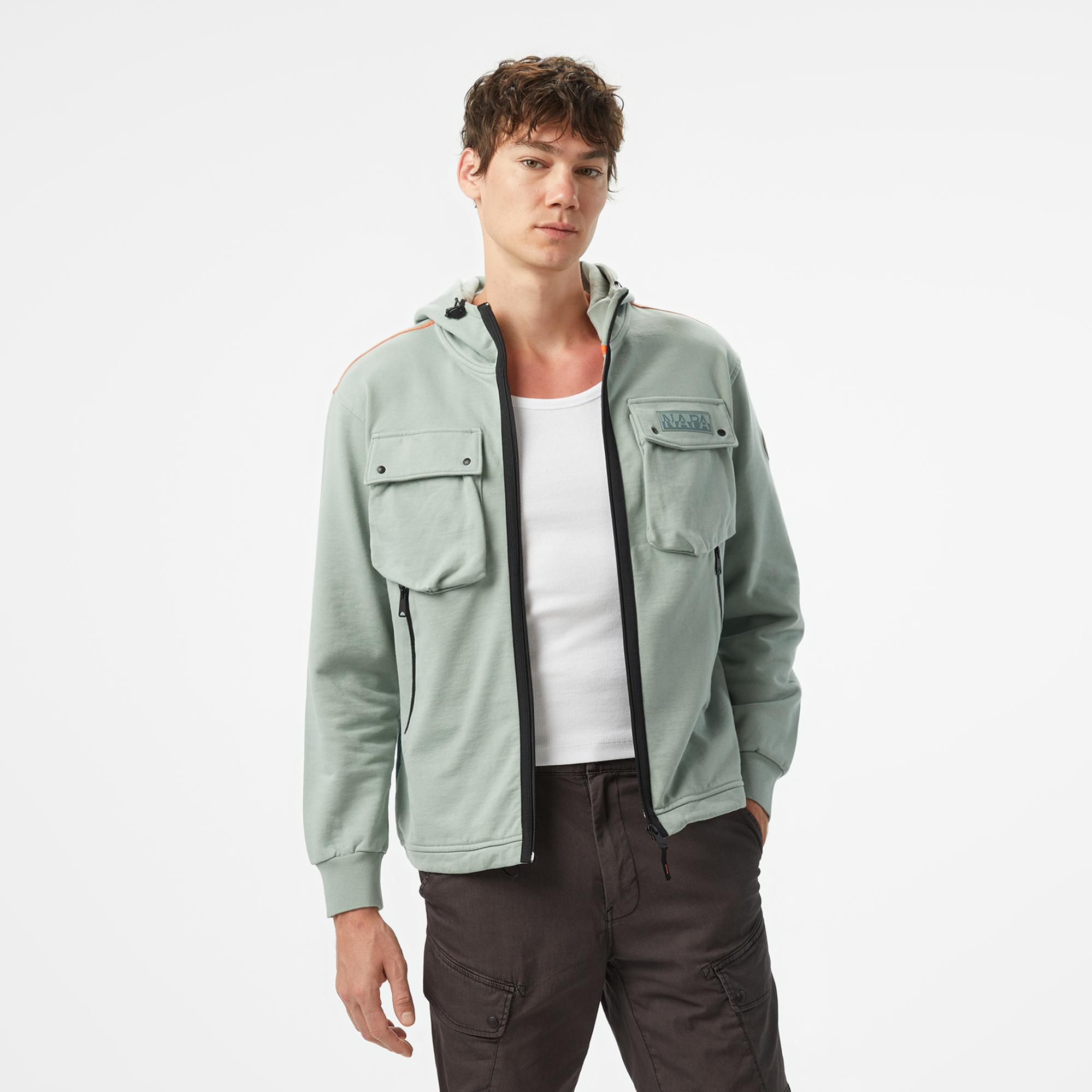 Napapijri B-Rivalto Fzh Erkek Yeşil Sweatshirt