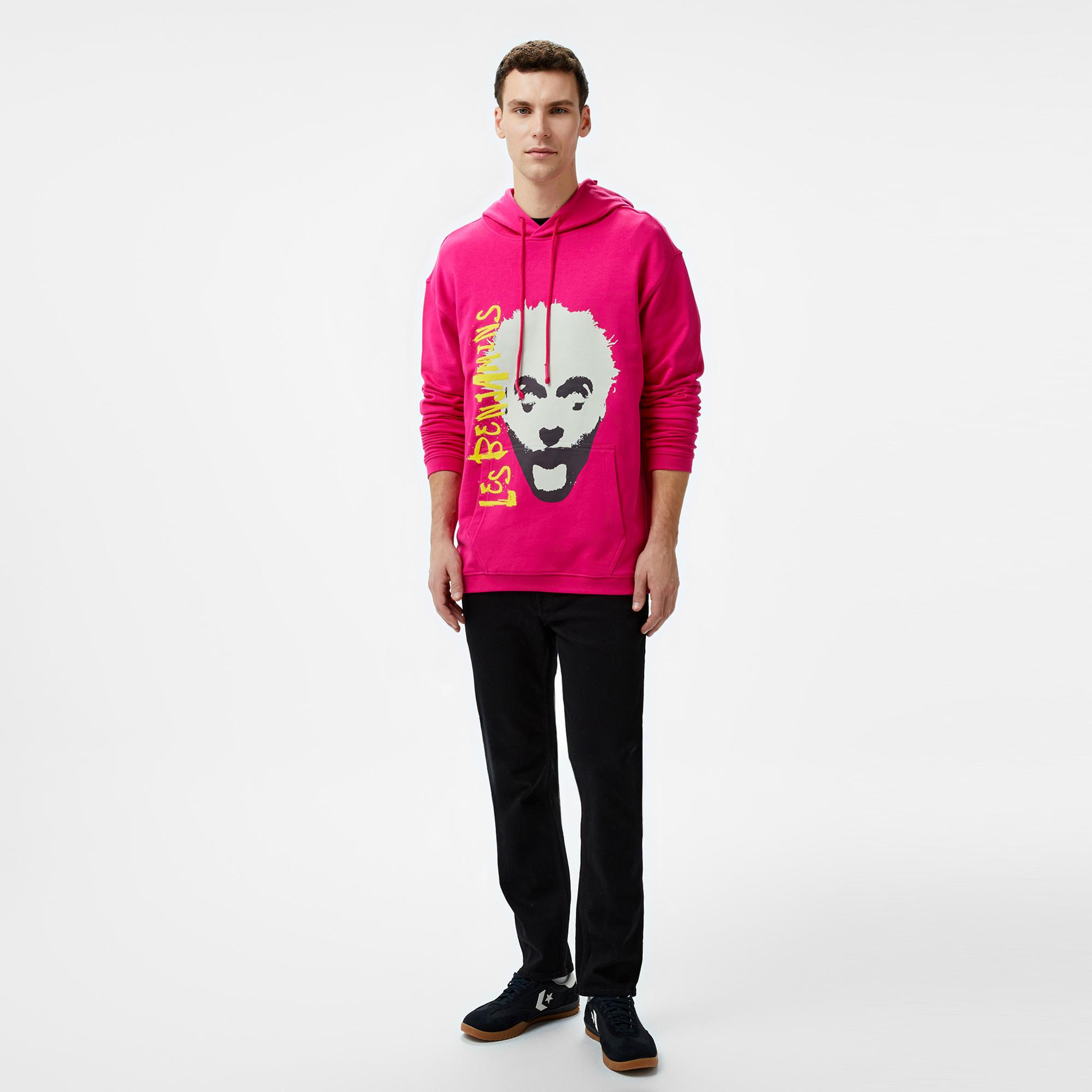 Les Benjamins 704 Unisex Pembe Hoodie