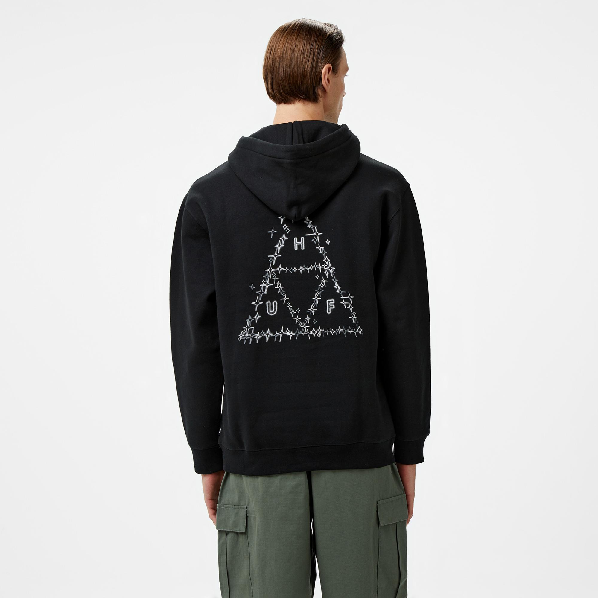 Huf Gleam P/O Erkek Siyah Hoodie