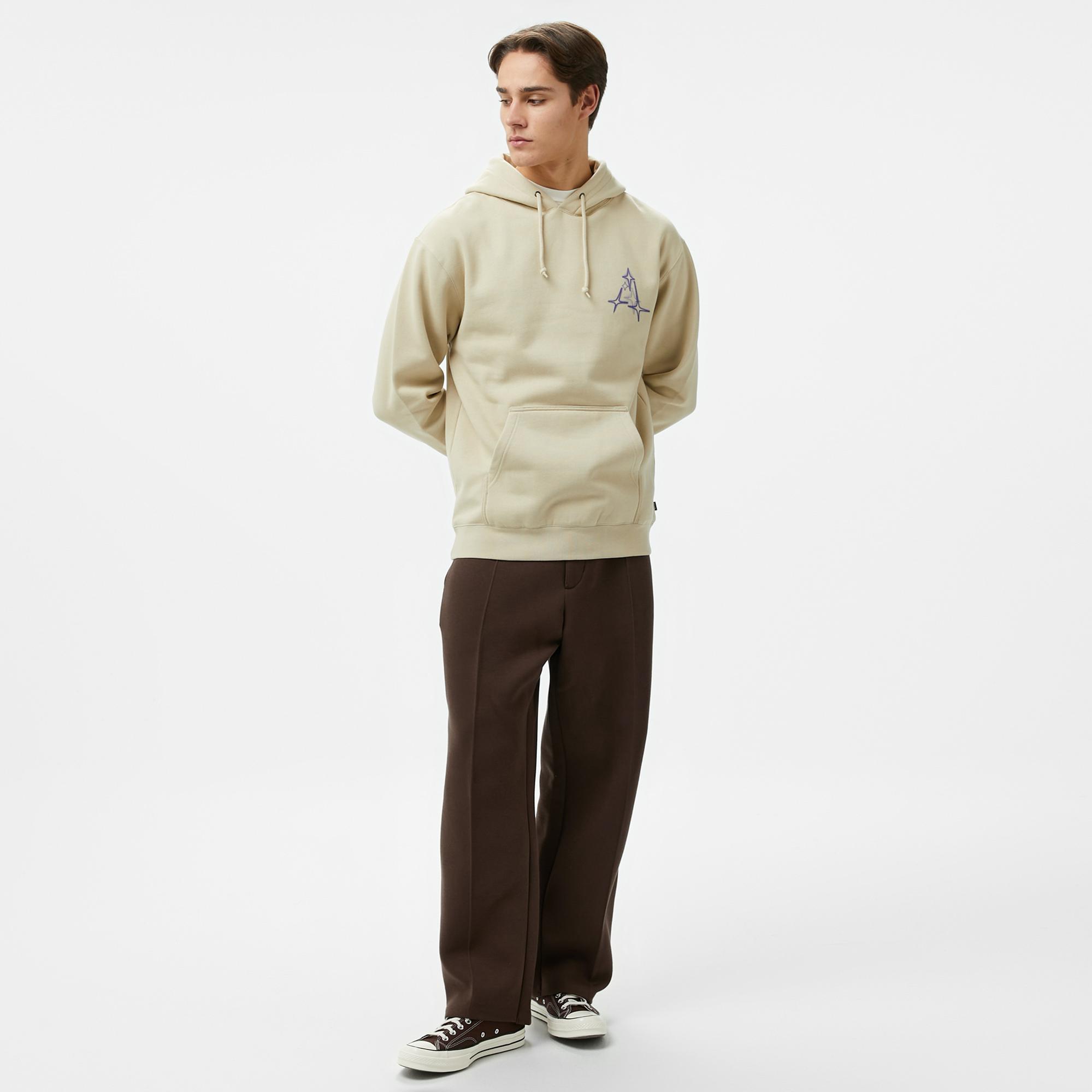 HUF Gleam P/O Erkek Bej Hoodie