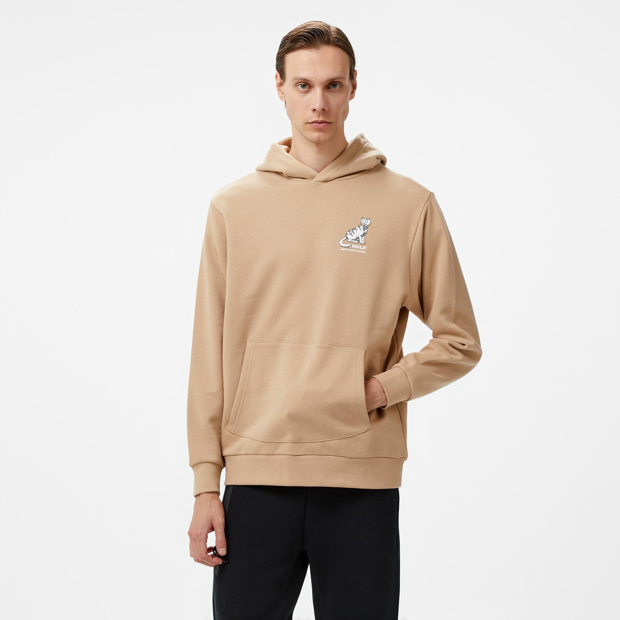 Ripndip Man I Love Felines Erkek Krem Sweatshirt