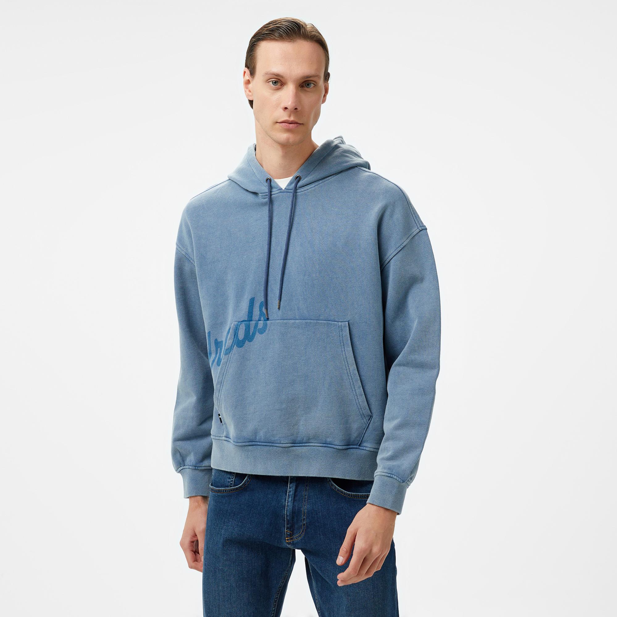The Hundreds Washed Slant Pullover Erkek Lacivert Sweatshirt