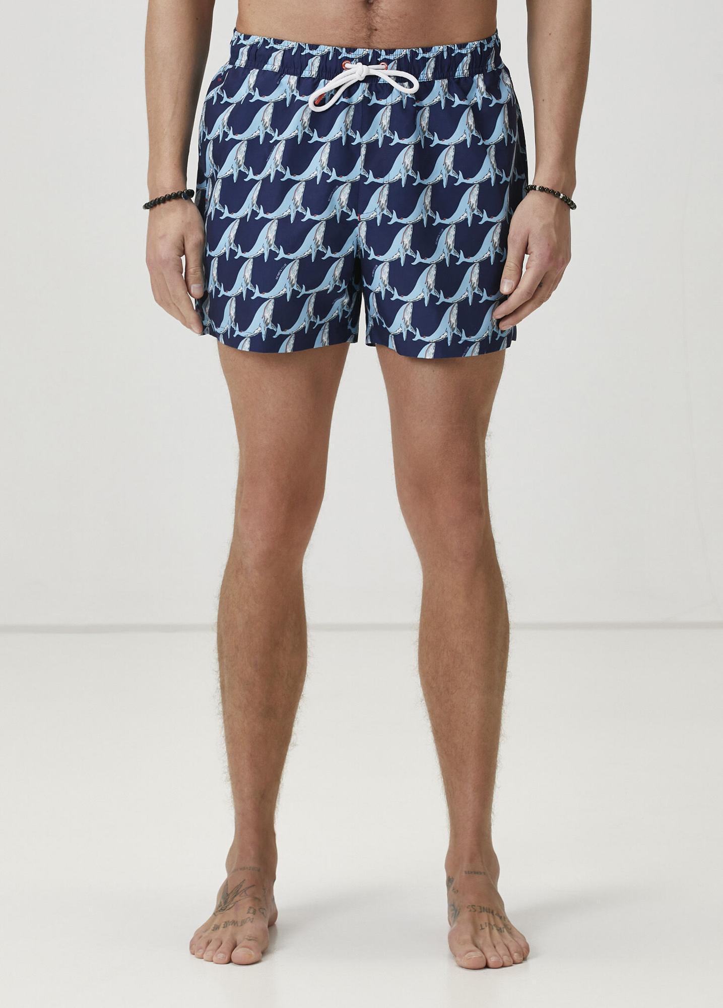 Beymen Club Erkek Lacivert Balina Desenli Mayo