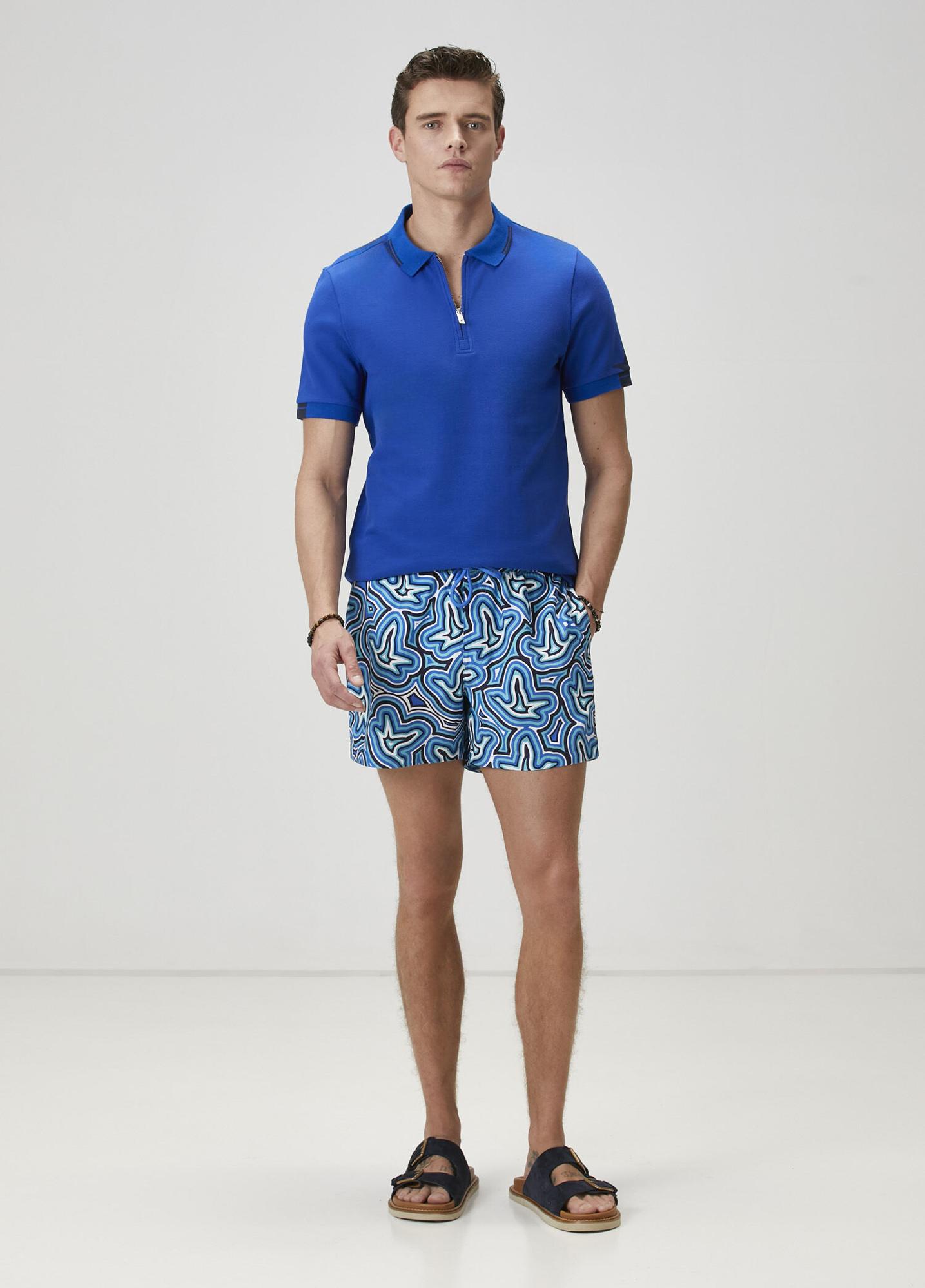 Beymen Club Erkek Lacivert Kaz Desenli Mayo Şort