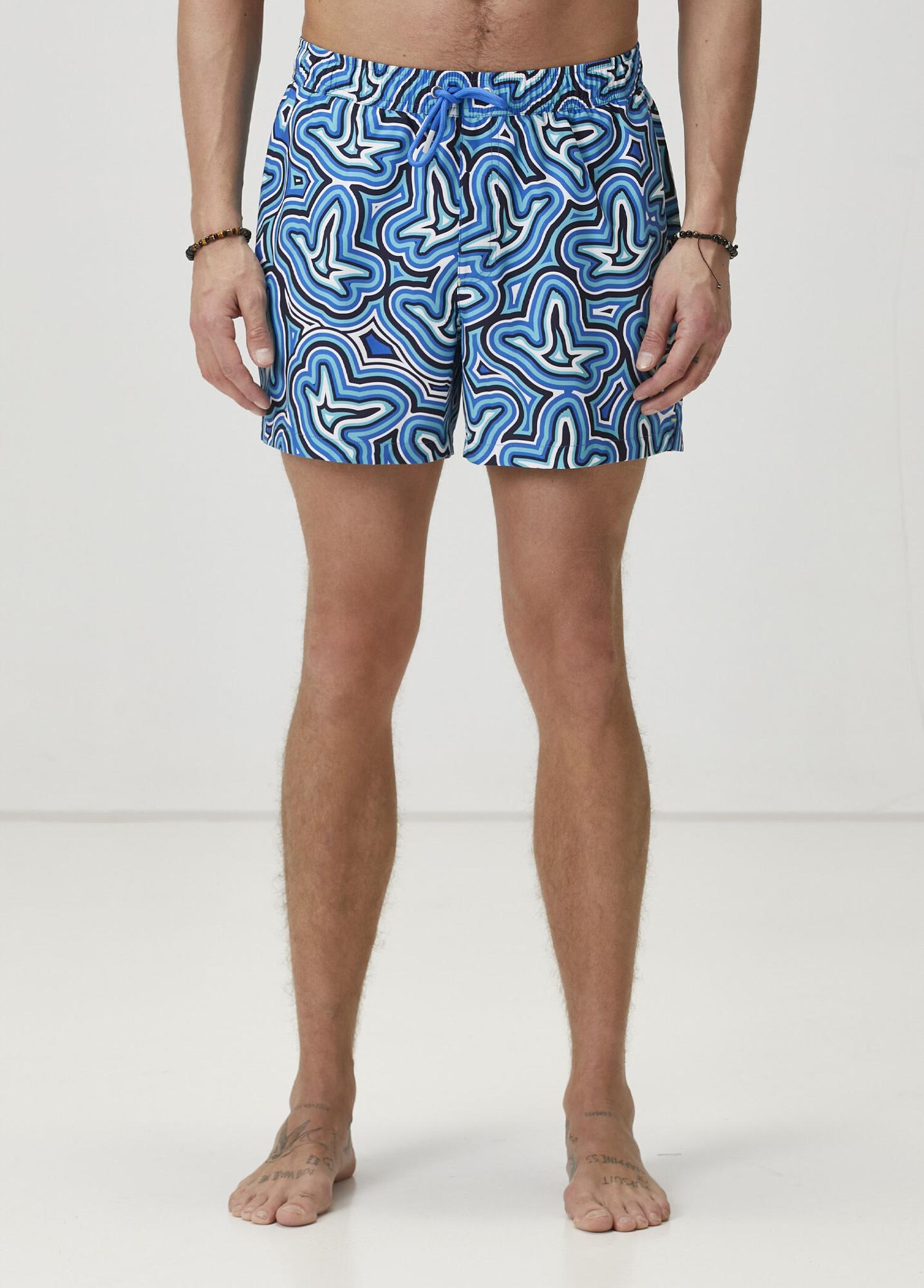 Beymen Club Erkek Lacivert Kaz Desenli Mayo Şort