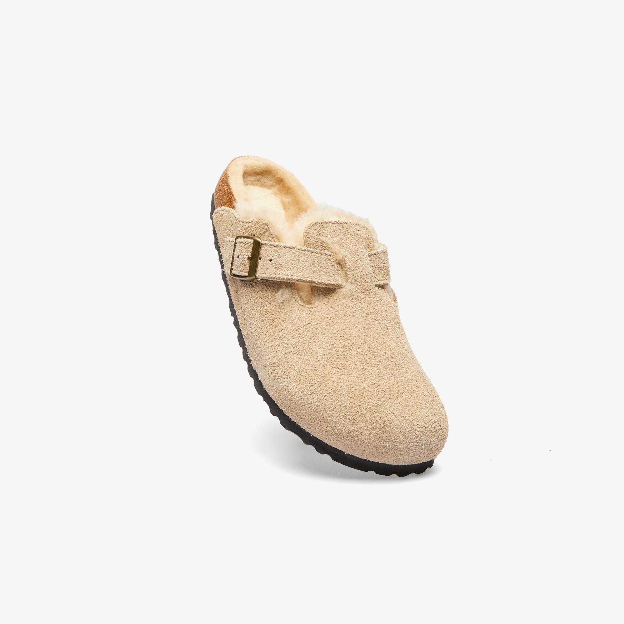 Birkenstock Boston Vl Shearling Unisex Kahverengi Terlik