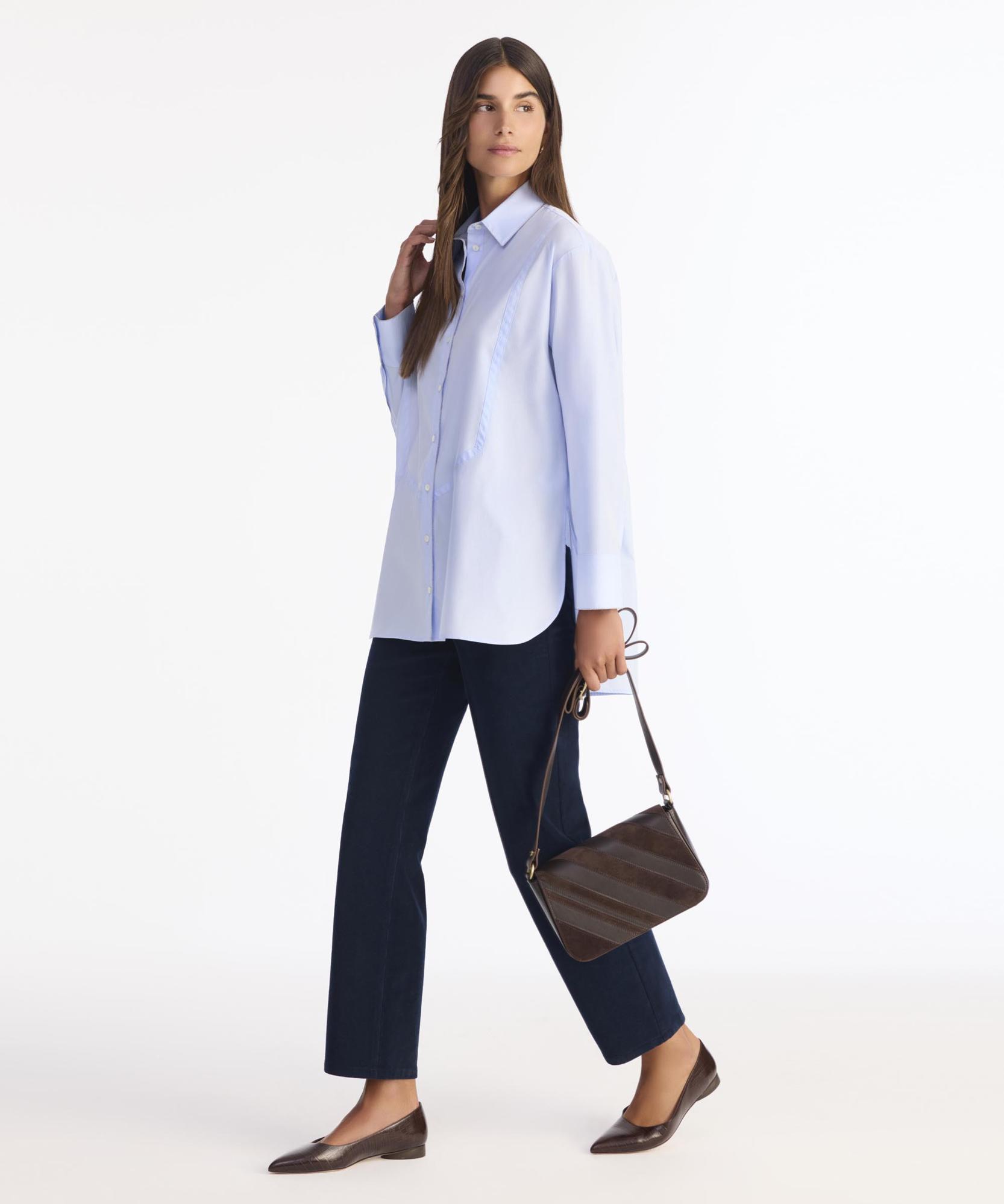 YARGICI Geniş Gömlek Yaka Uzun Kol Gömlek