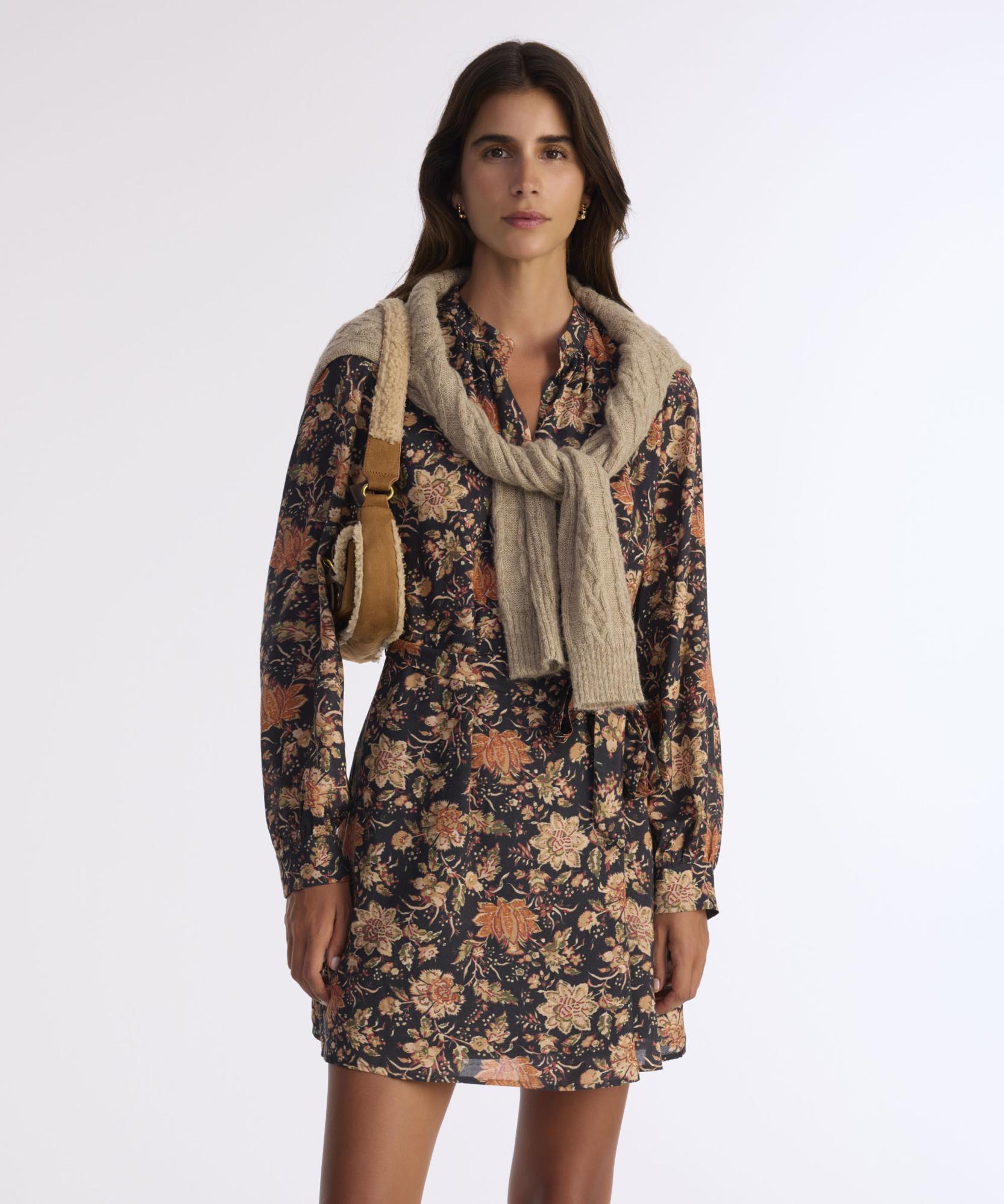 YARGICI Bol Hakim Yaka Uzun Kol Elbise