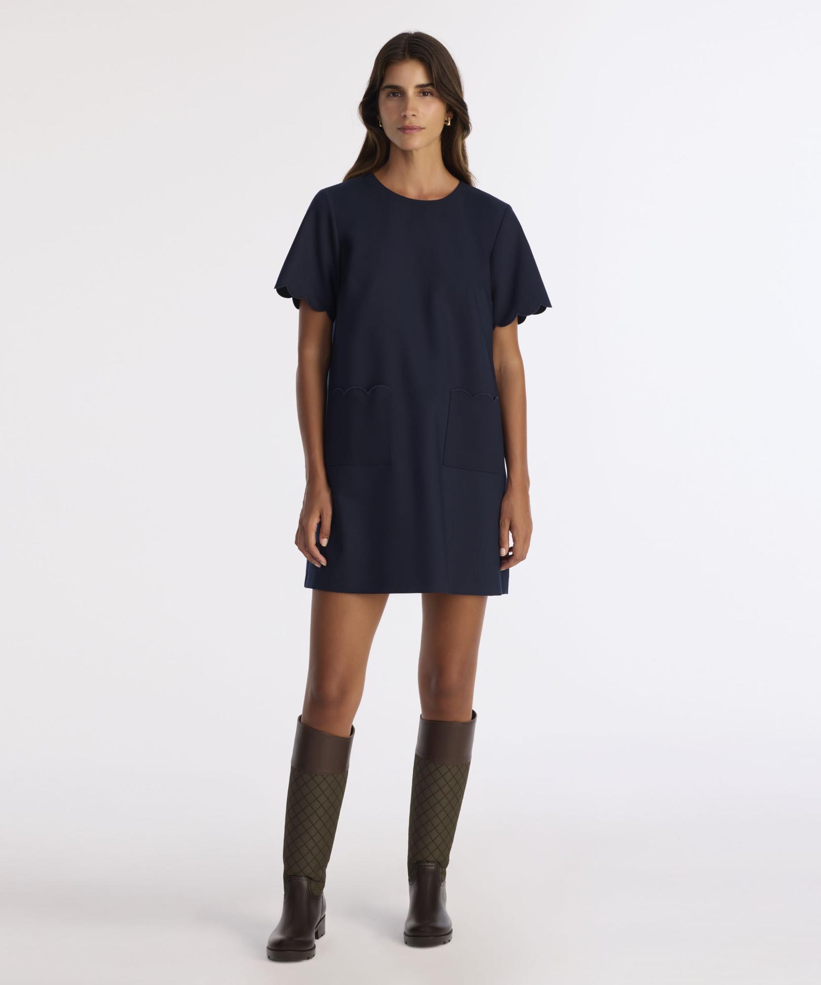 YARGICI Bol Bisiklet Yaka Kısa Kol Elbise