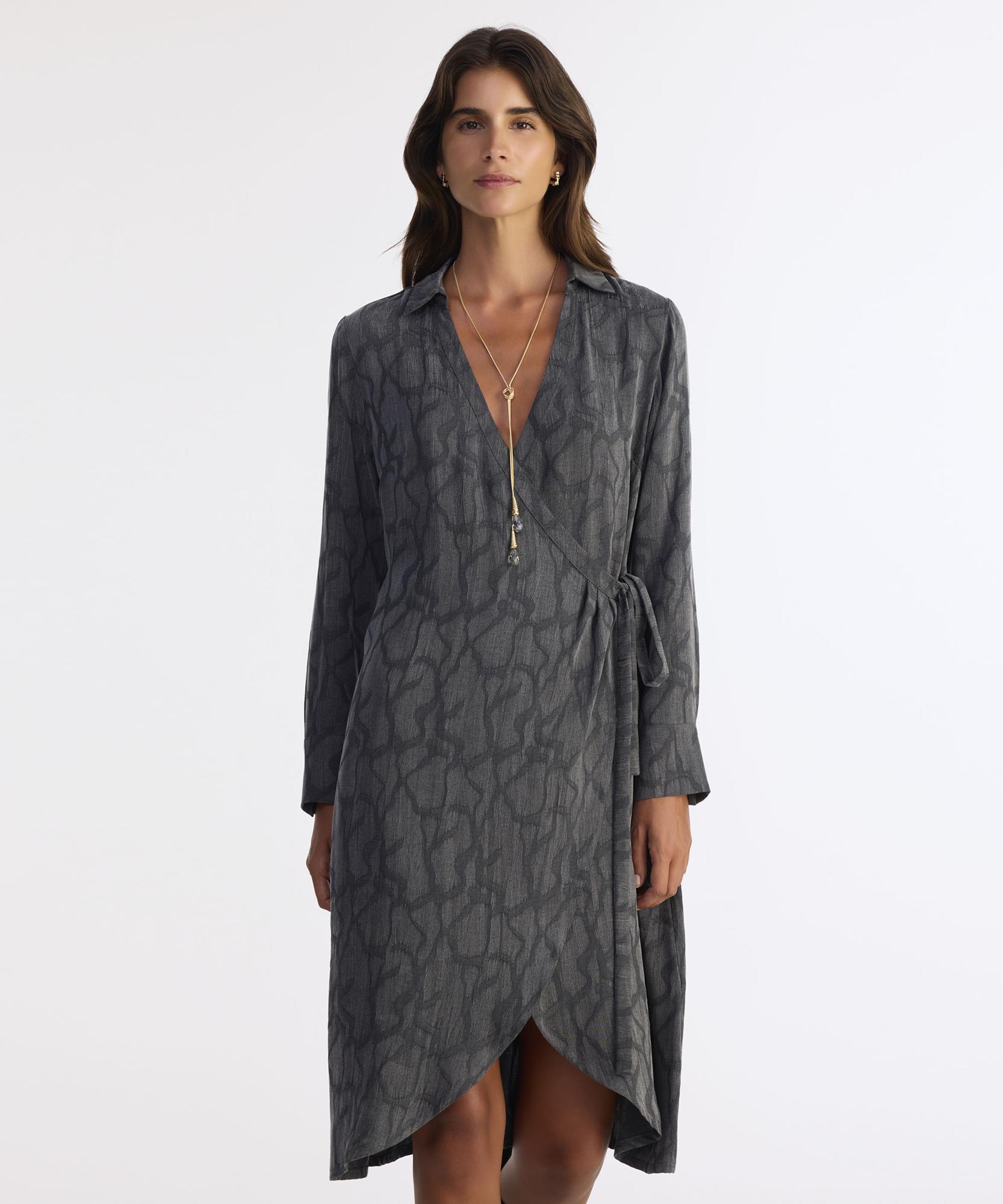 YARGICI Dar Gömlek Yaka Uzun Kol Elbise