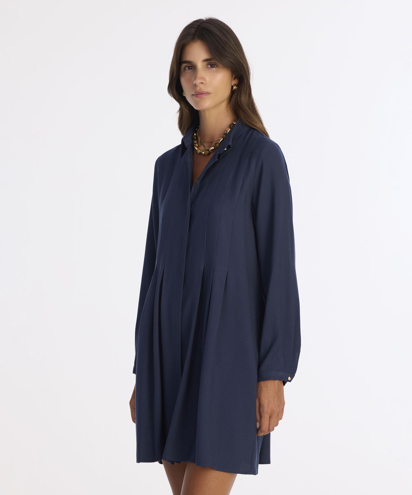 YARGICI Bol Gömlek Yaka Uzun Kol Elbise