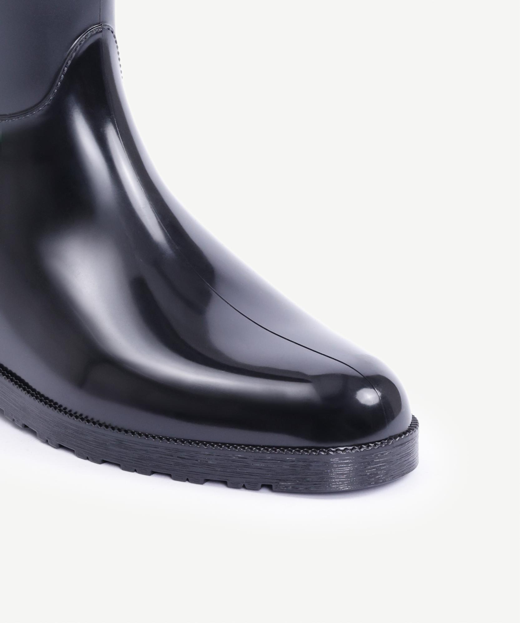 YARGICI Deri Atkılı Yağmur Çizmesi