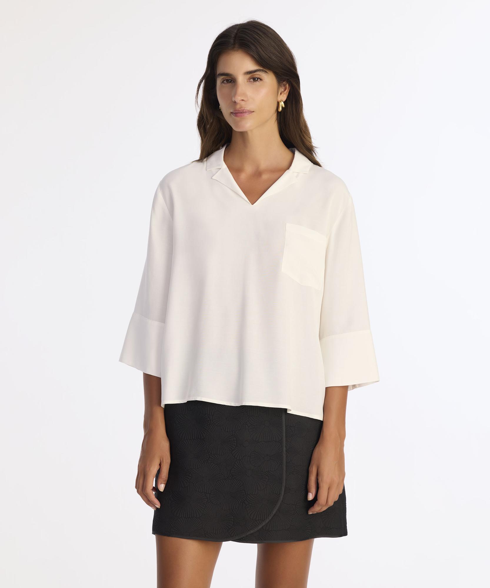 YARGICI Regular Gömlek Yaka 3/4 Kol Bluz