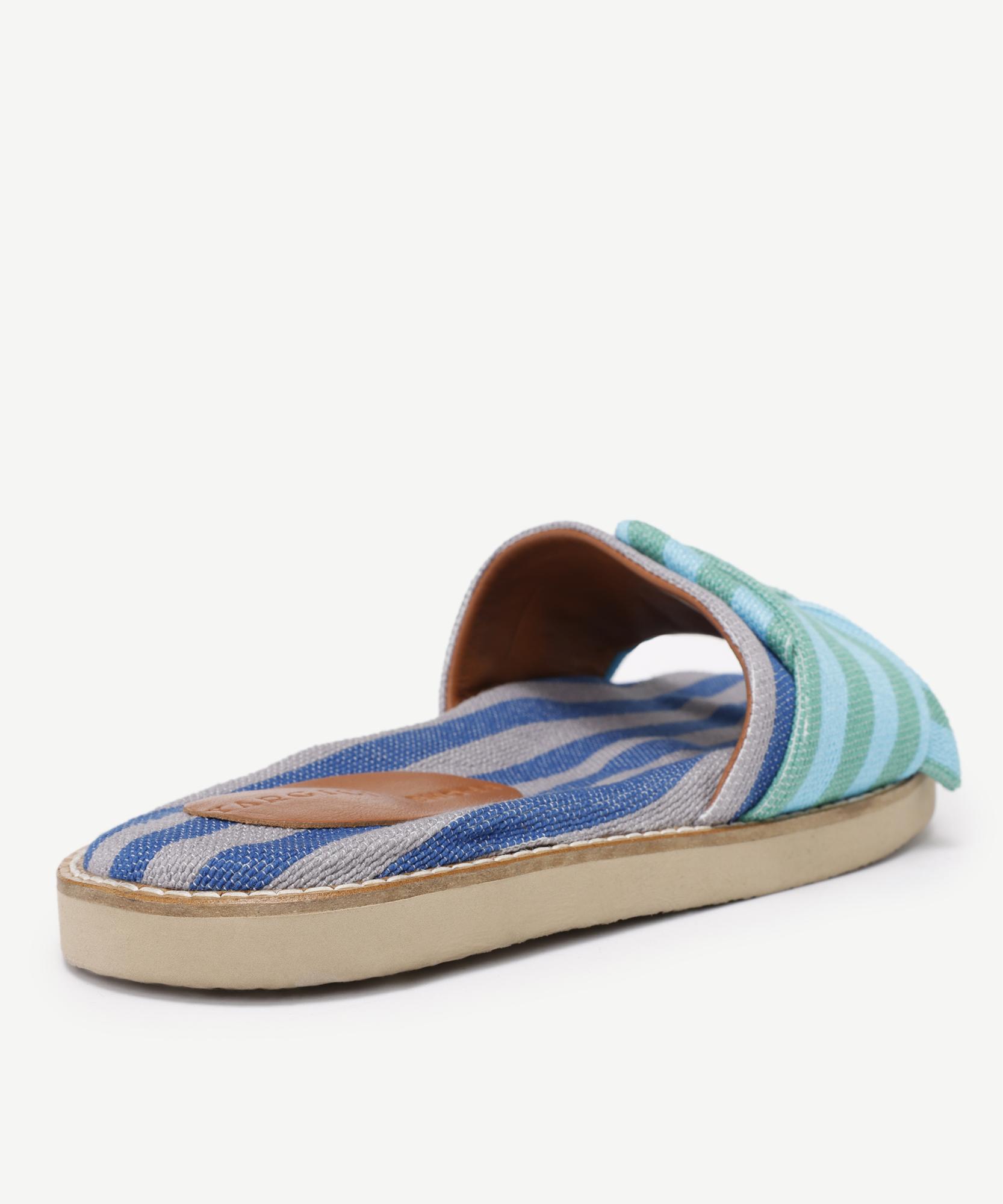 YARGICI Konforlu Çizgili Terlik