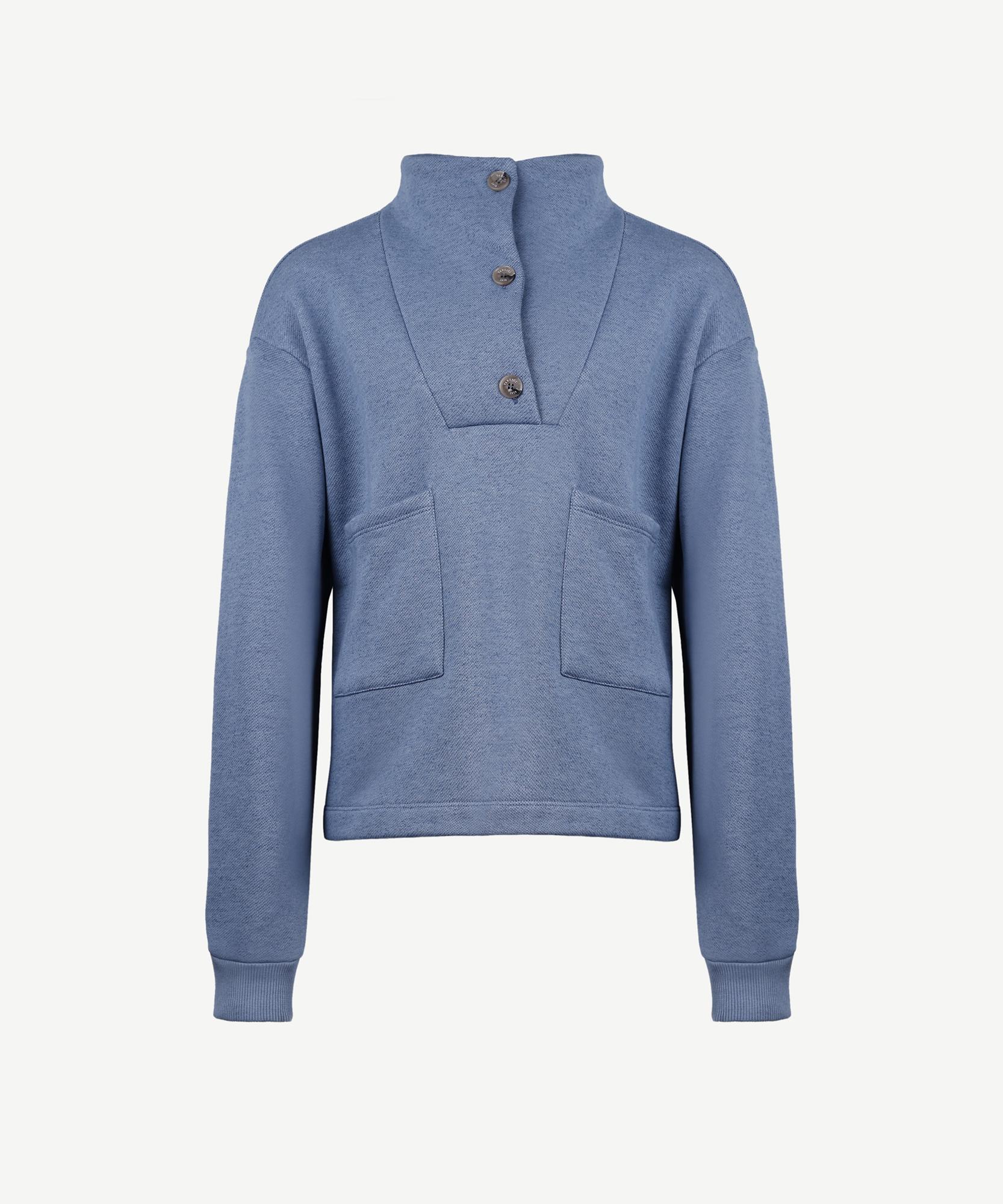 YARGICI Ön Cep Detaylı Dik Yakalı Sweatshirt