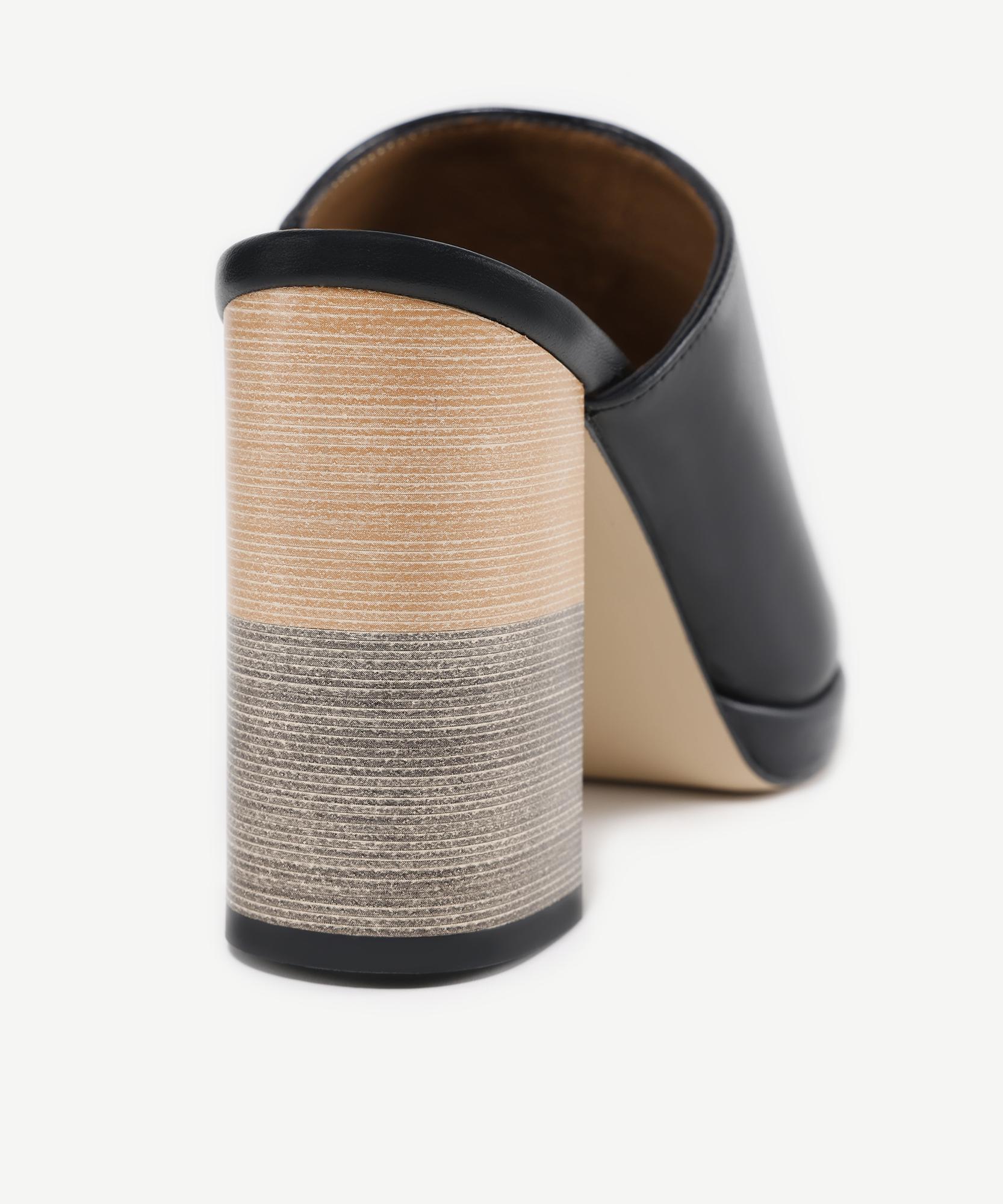 YARGICI Topuk Detaylı Deri Terlik