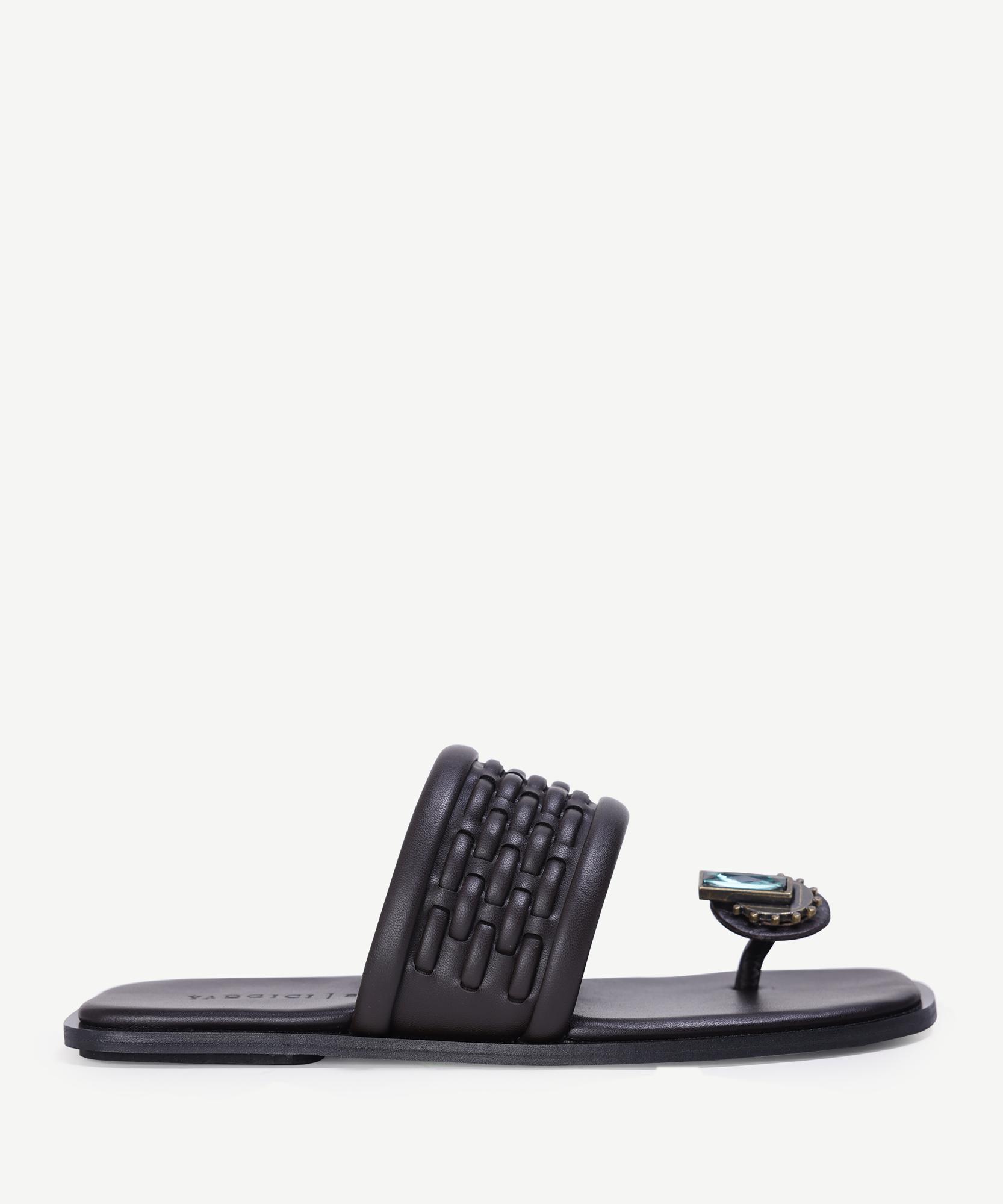 YARGICI Etnik Tokalı Deri Terlik