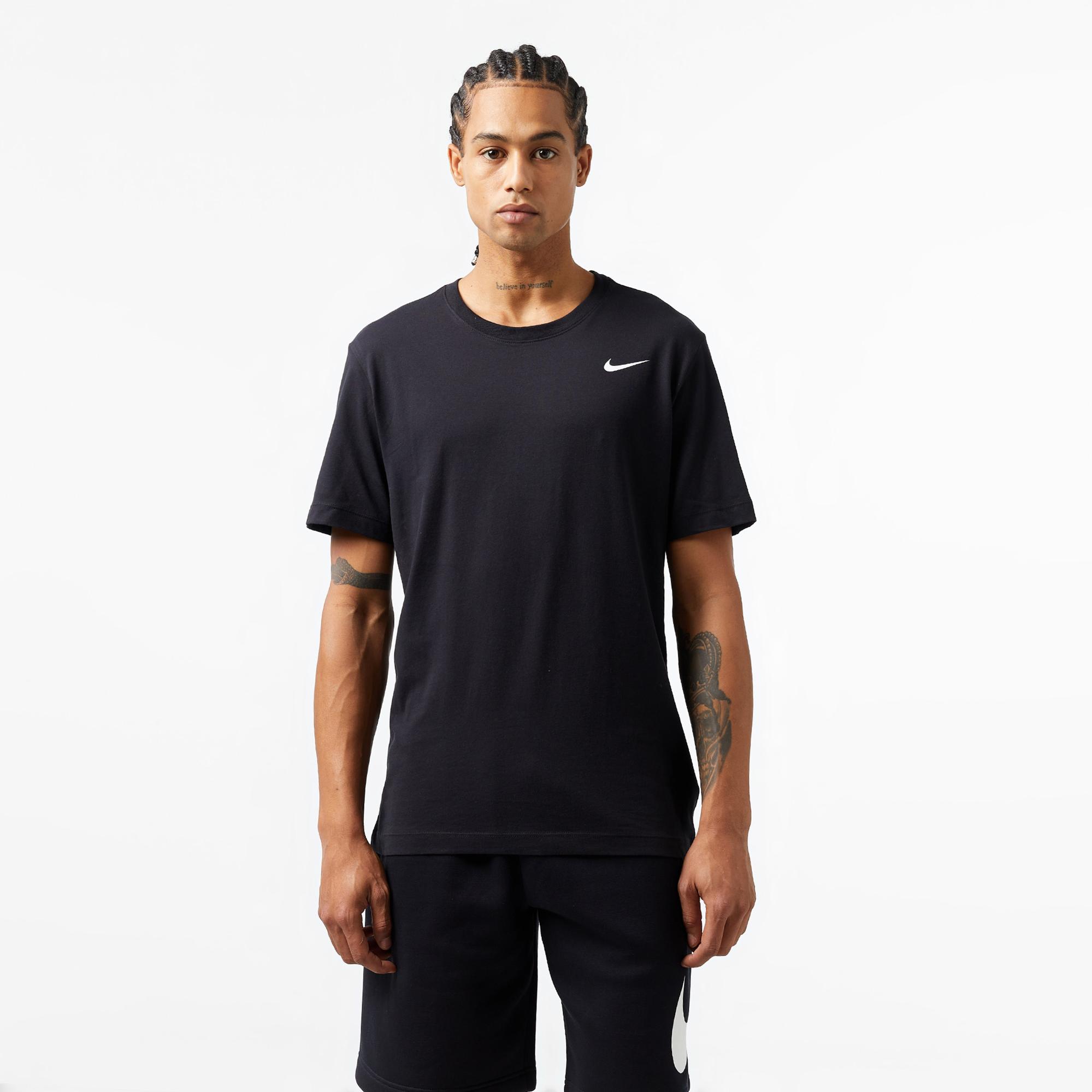 Nike Dri-Fit Crew Solid Erkek Siyah T-Shirt