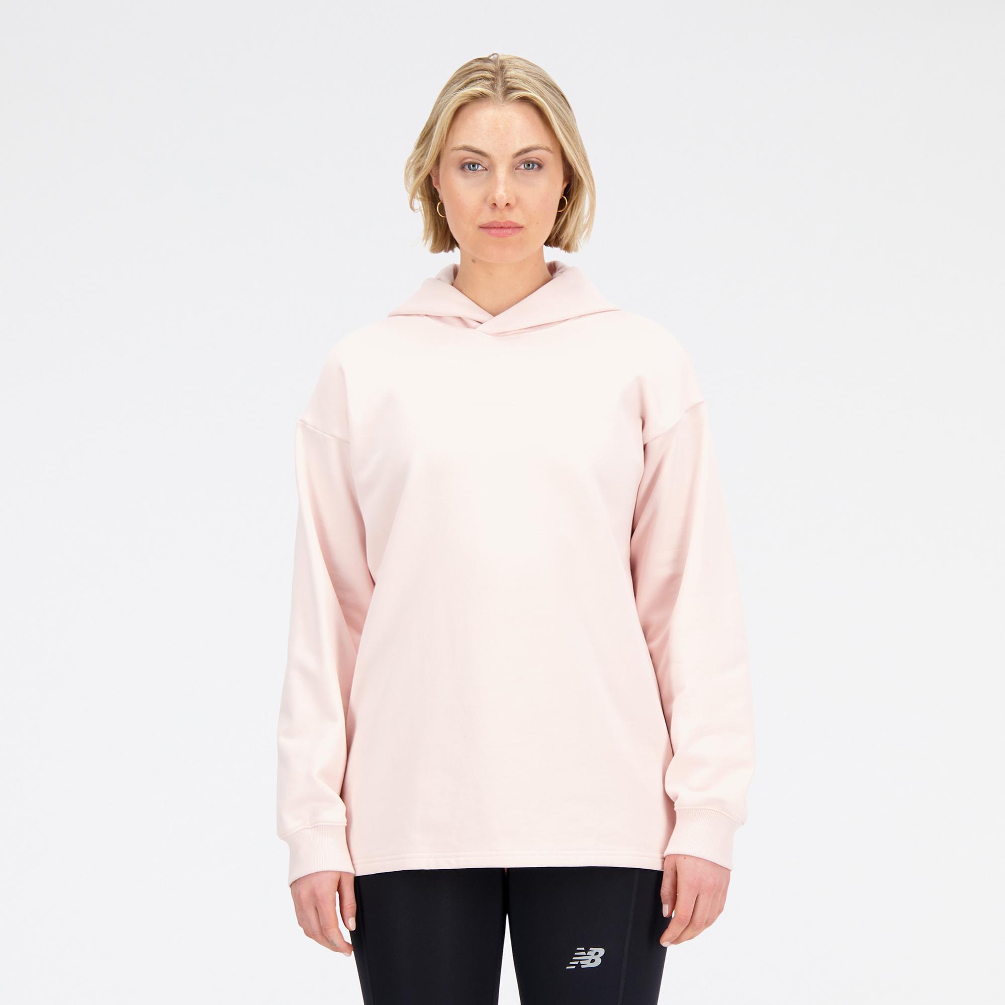 New Balance Athletics Linear Kadın Pembe Hoodie