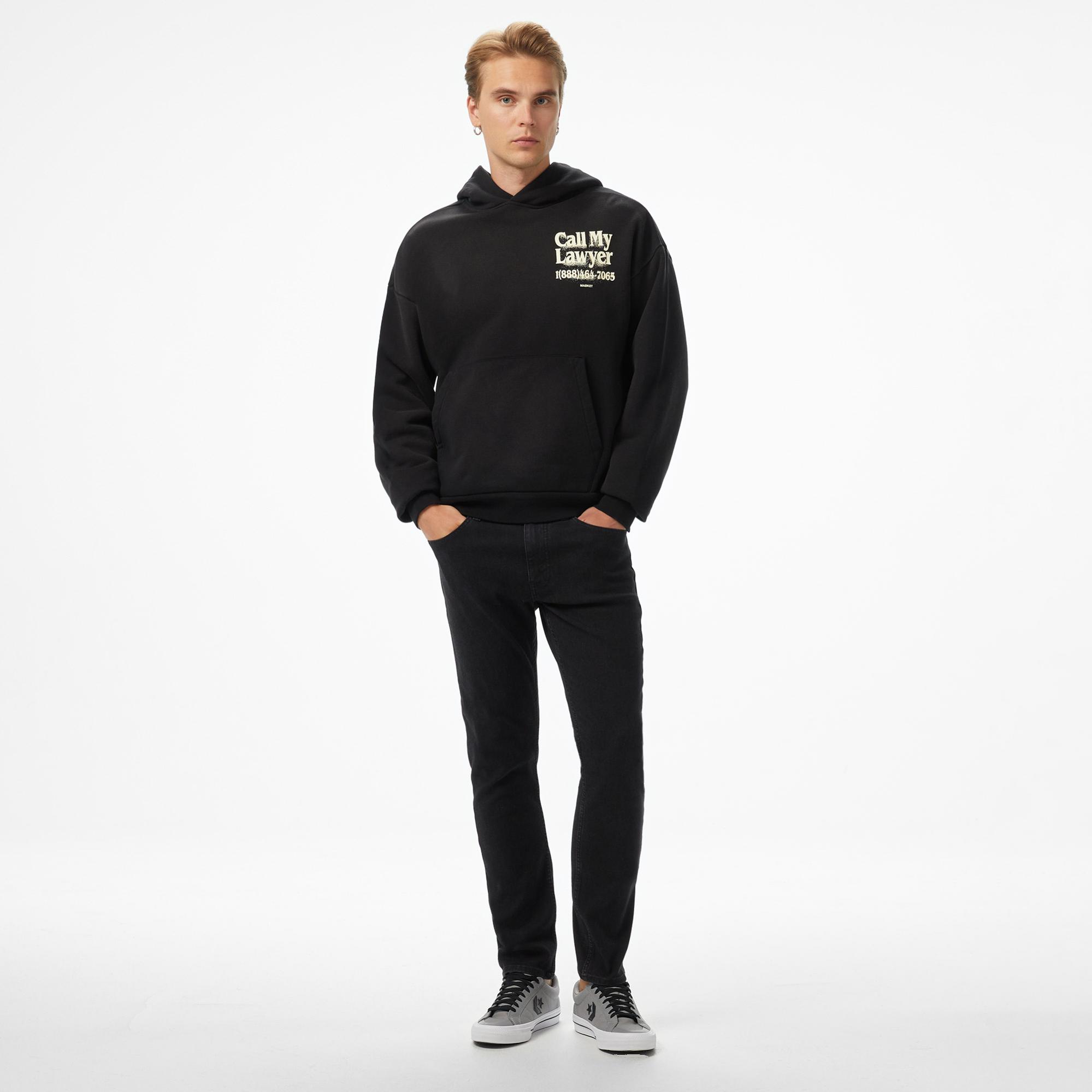 The Market 'Call My Lawyer' Erkek Siyah Sweatshirt