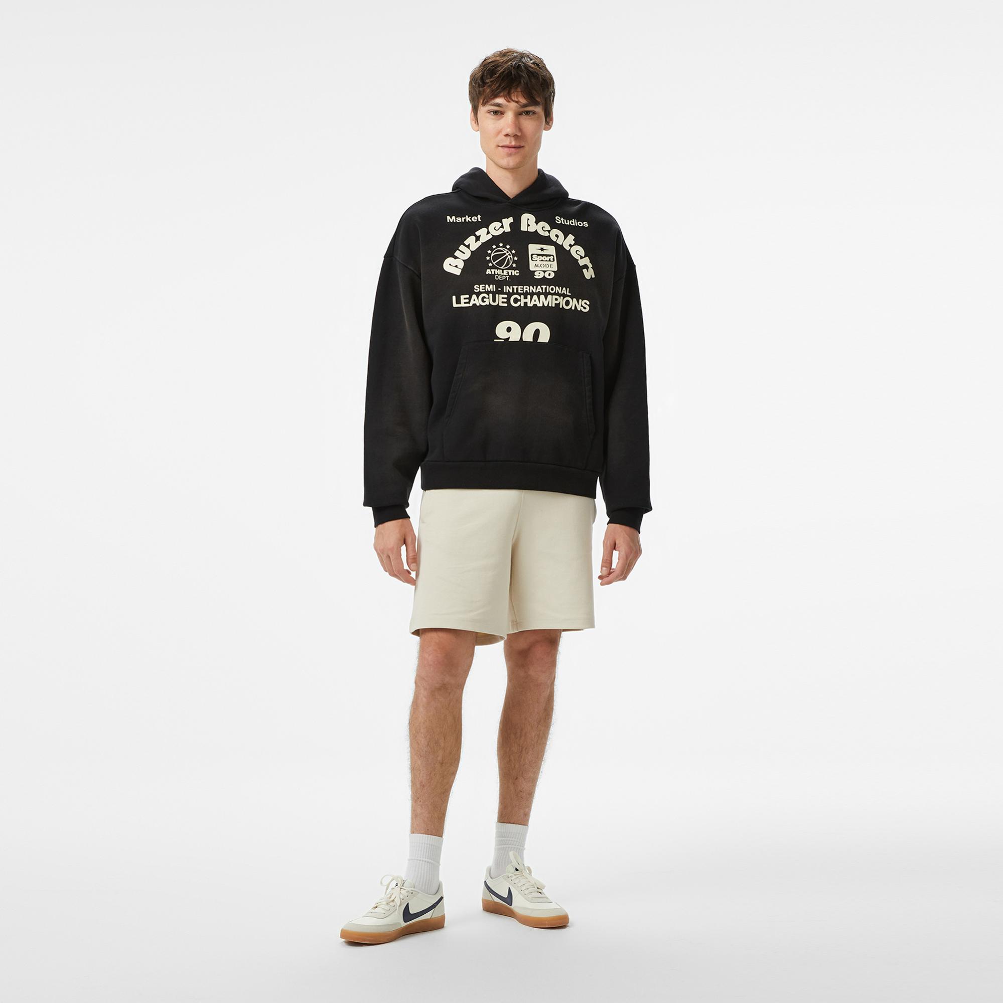 The Market Buzzer Beaters Erkek Siyah Hoodie