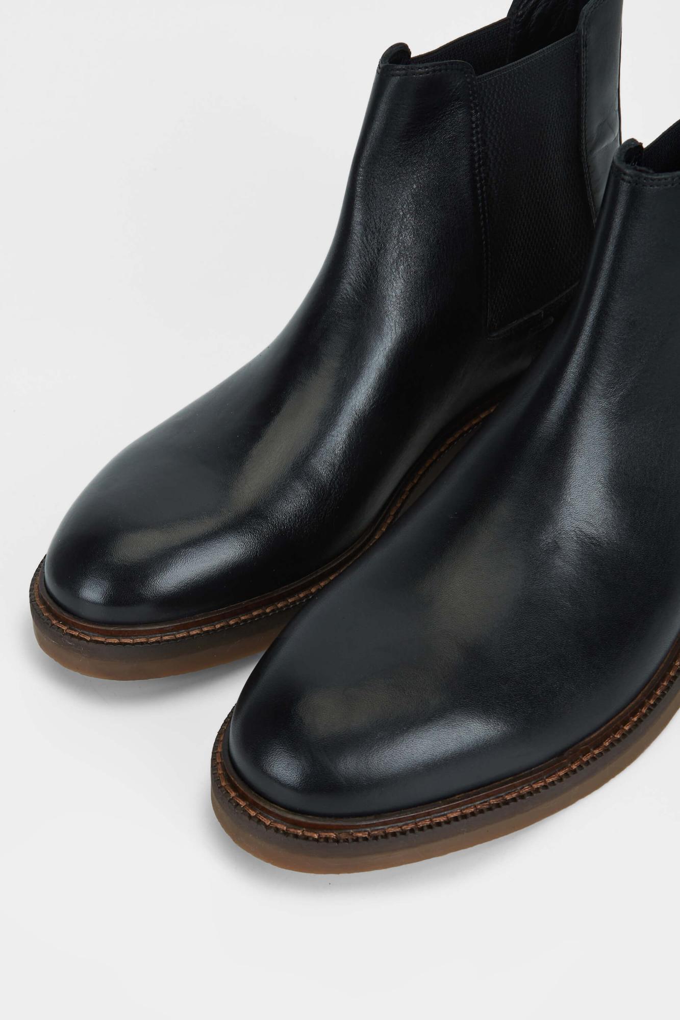 Tamer Tanca Erkek Hakiki Deri Siyah Deri Casual Bot