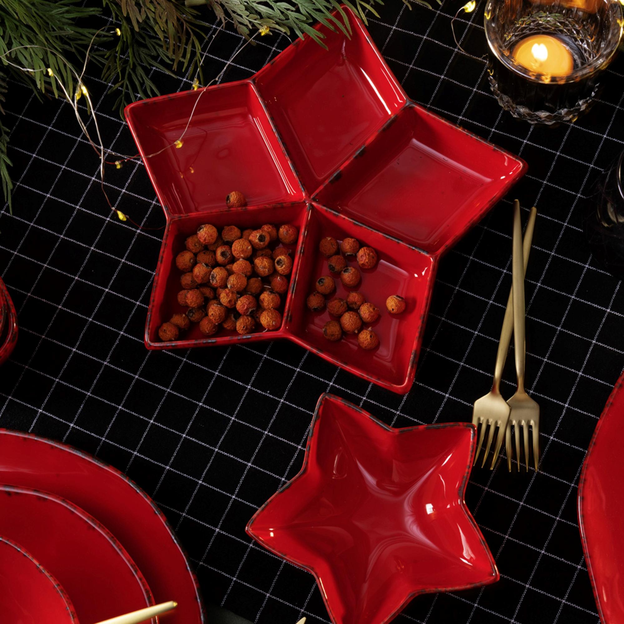 STAR BÖLMELİ SUNUM TABAĞI 27CM