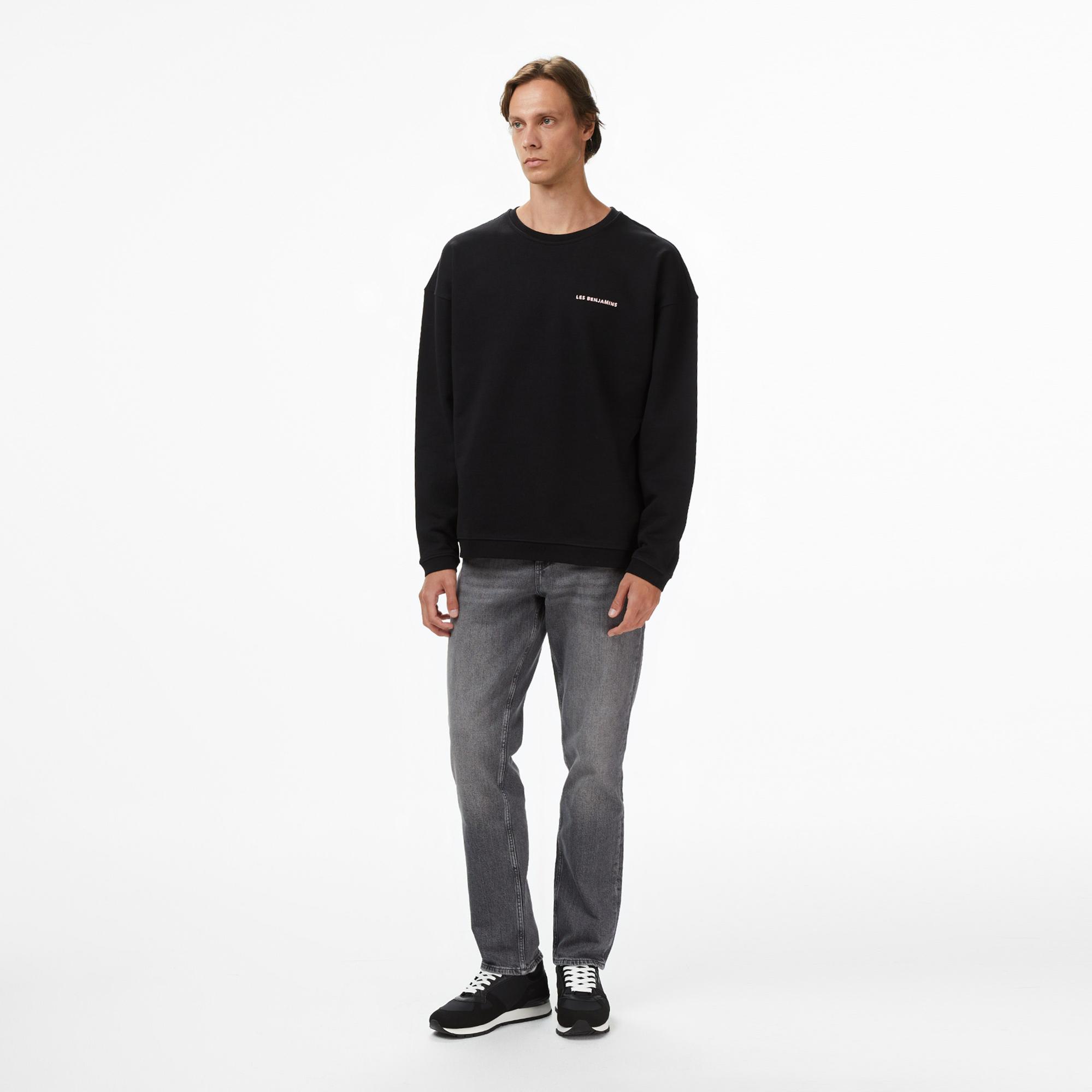 Les Benjamins 005 Erkek Siyah Sweatshirt