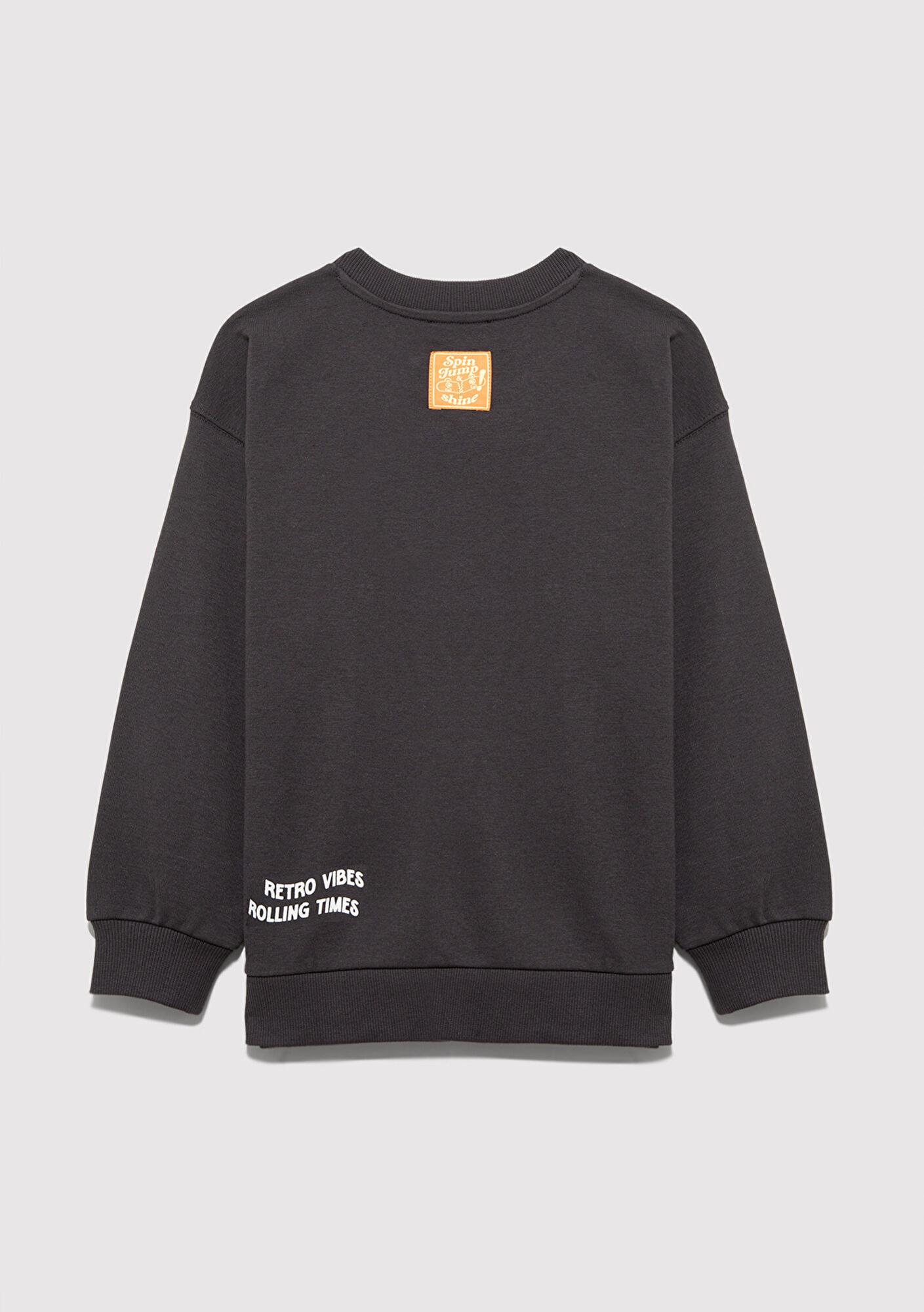 Mavi Roll Like Baskılı Antrasit Sweatshirt 6S10179-70087