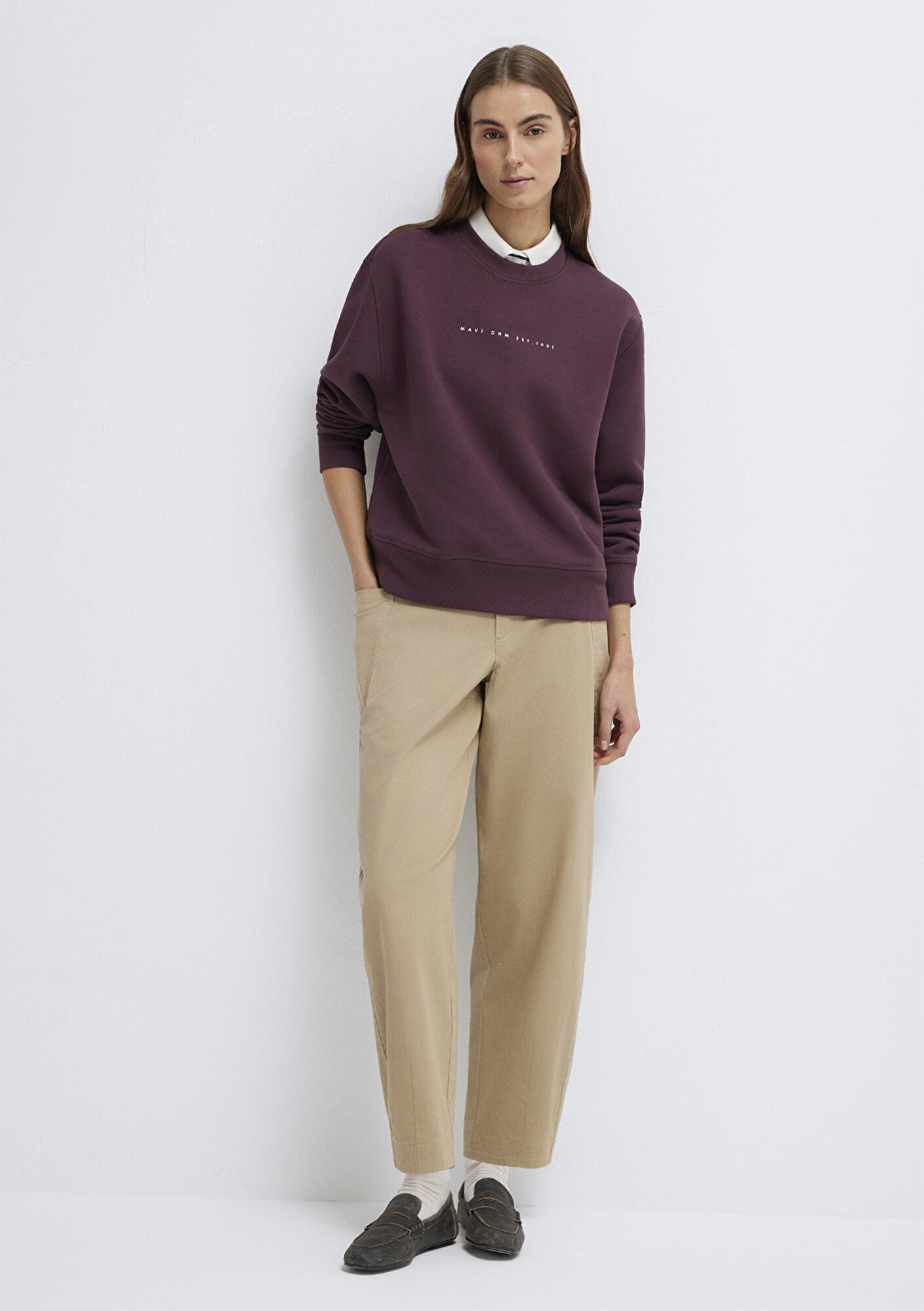 Mavi Mavi Denim Baskılı Mor Sweatshirt 1S10525-70260