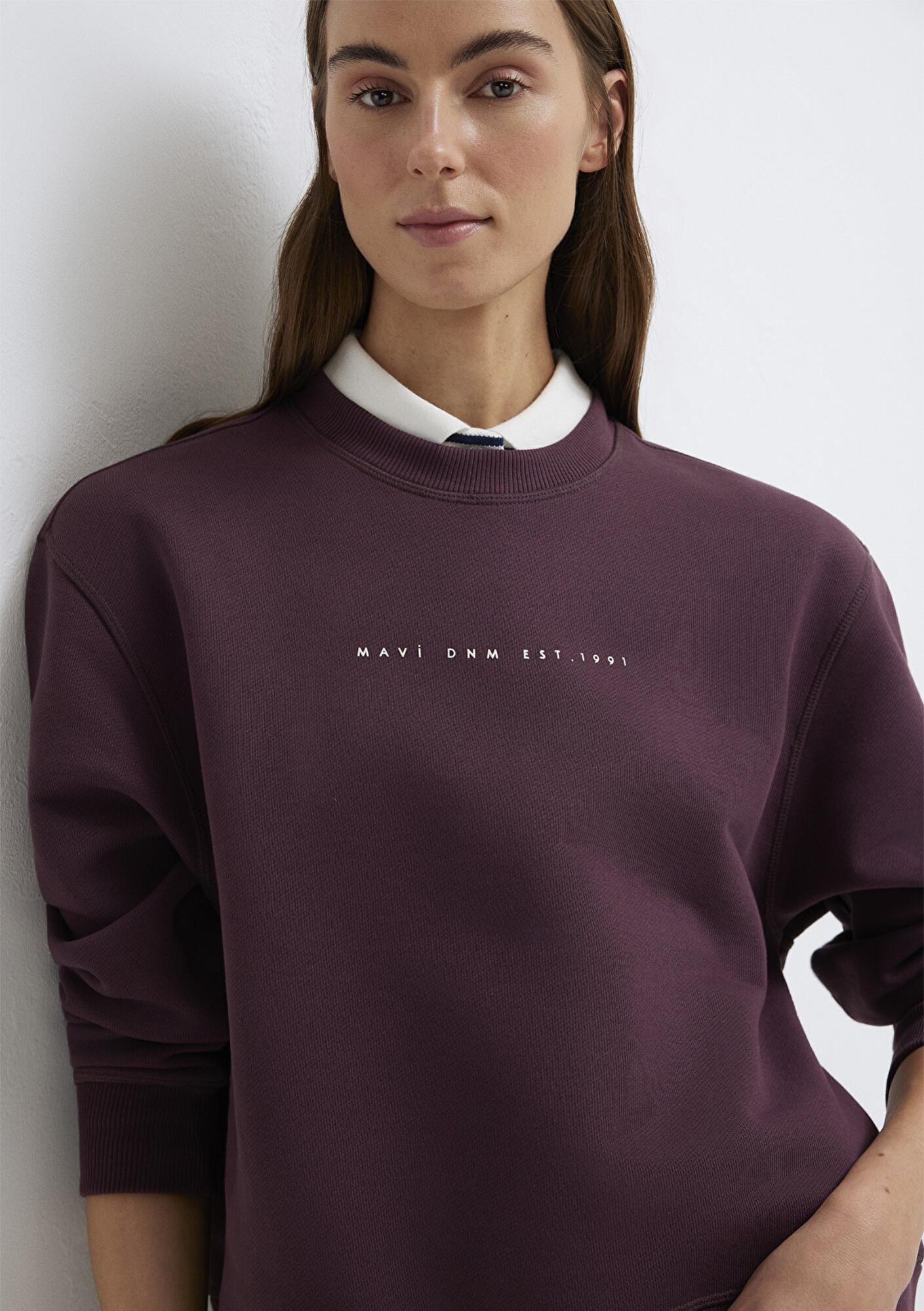 Mavi Mavi Denim Baskılı Mor Sweatshirt 1S10525-70260