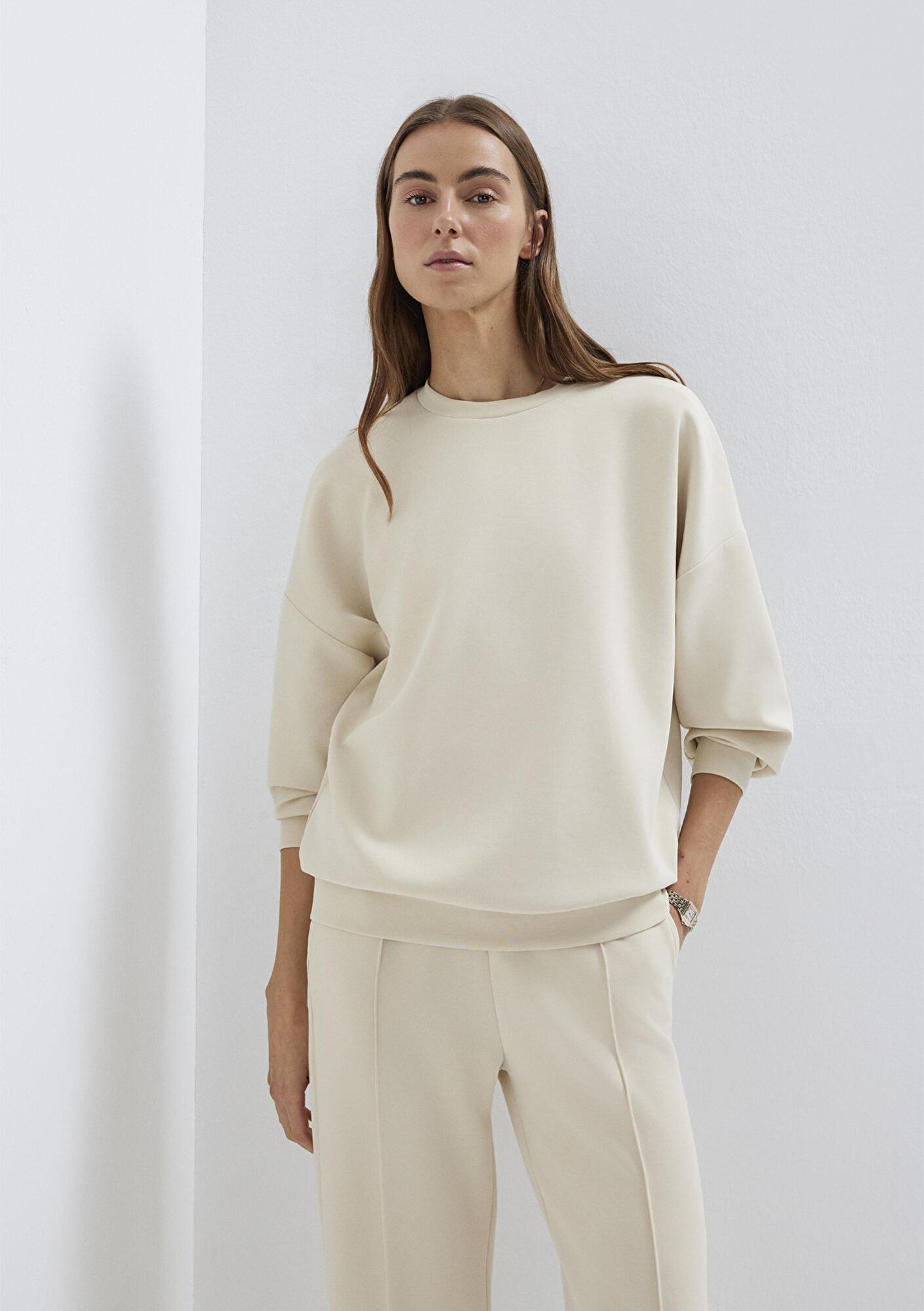 Mavi Lux Touch (TENCEL™) Modal Ekru Sweatshirt 168837-70065